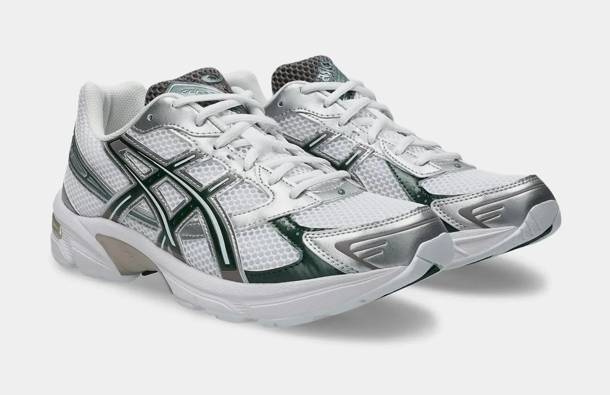 ASICS Gel 1130 Mens Running Shoes (White/Forest Night)