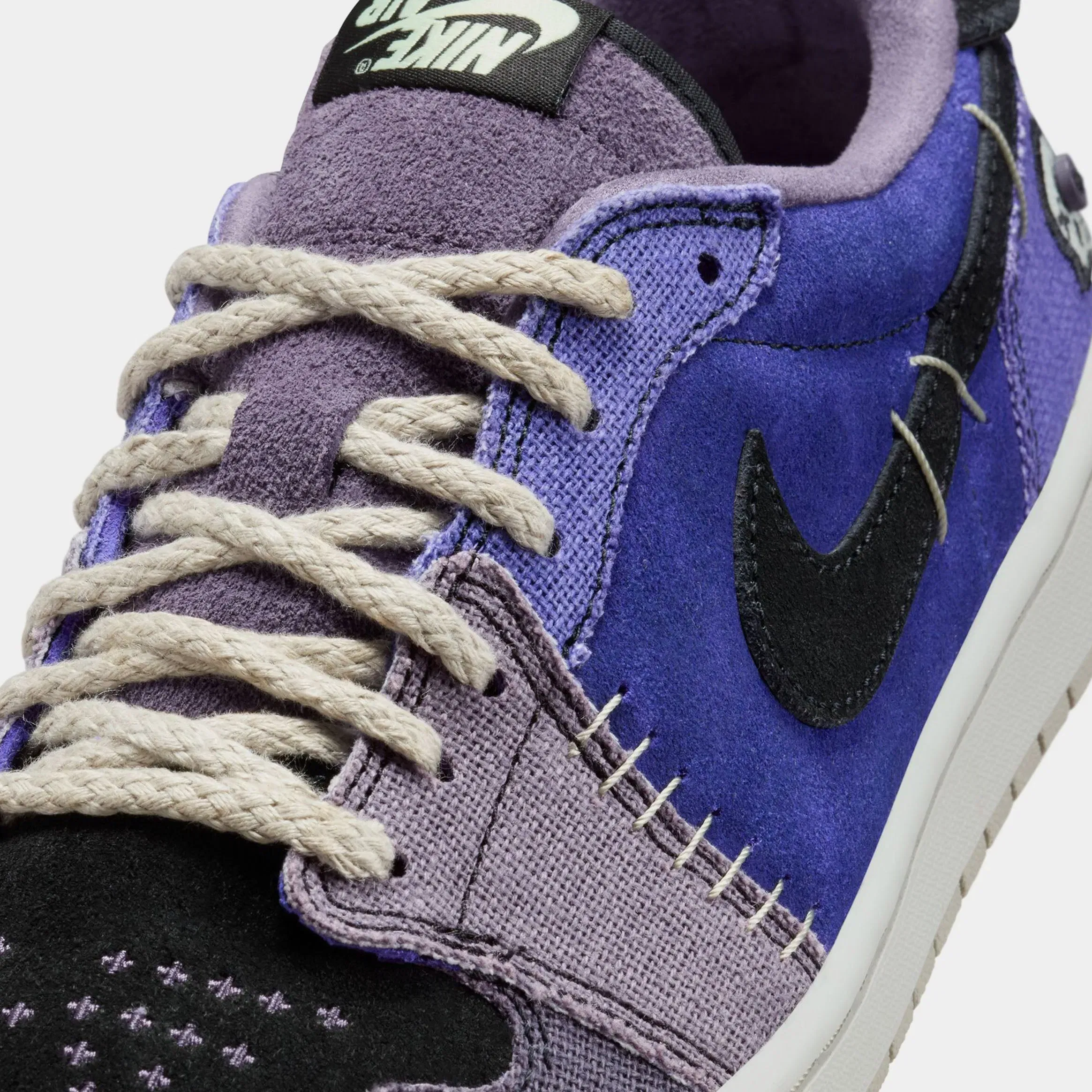 Air Jordan 1 Retro Low OG Regency Purple and Dark Raisin Mens Lifestyle Shoes (Regency Purple/Vapor Green/Black/Dark Raisin/Daybreak/Light Silver)