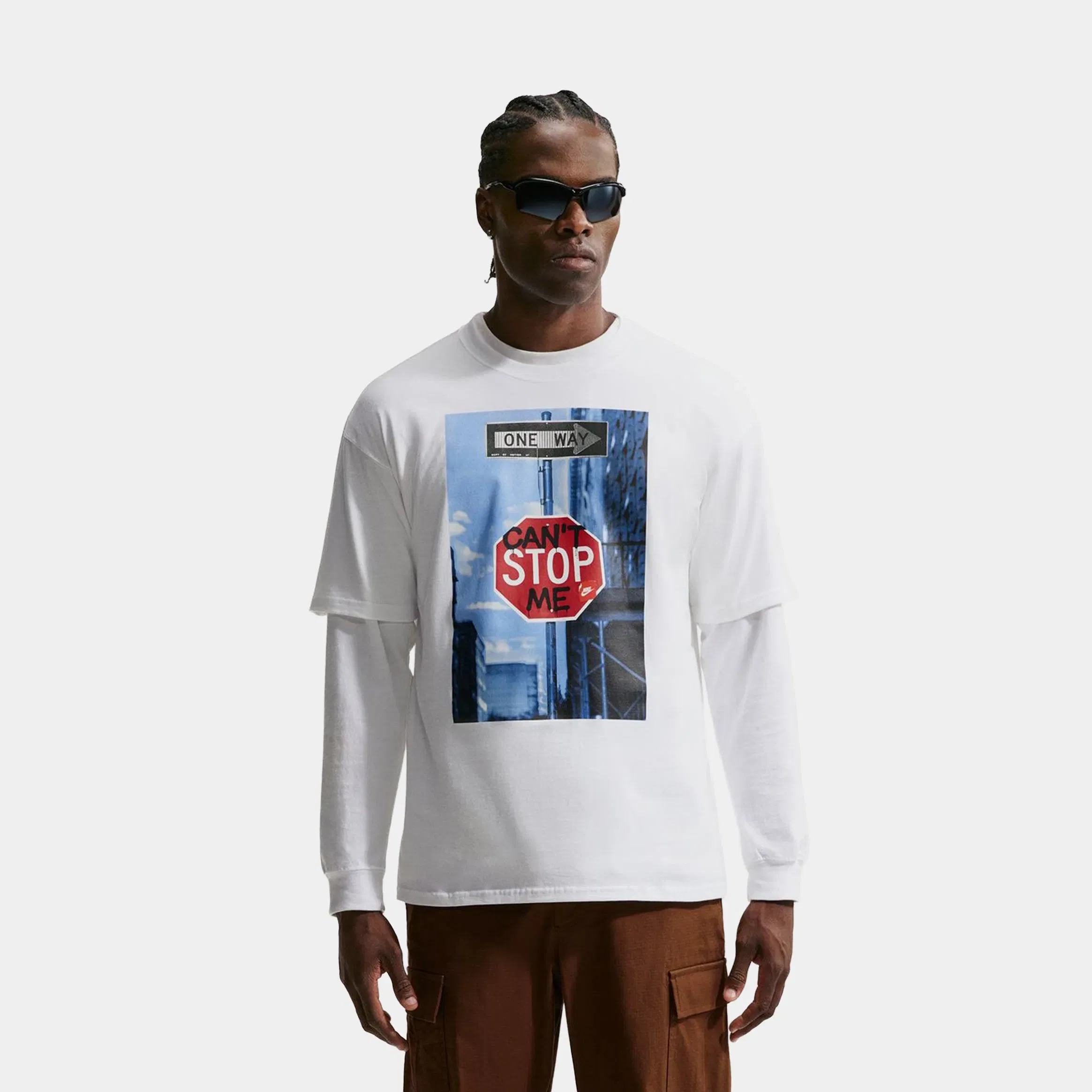 Nike Max90 Graphic Photo Mens Short Sleeve Shirt (White)