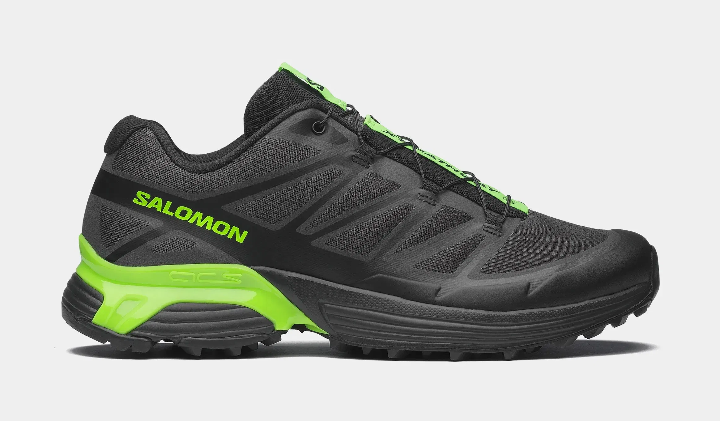 Salomon XT Pathway 2 Mens Running Shoes (Asphalt/Black/Green Gecko)