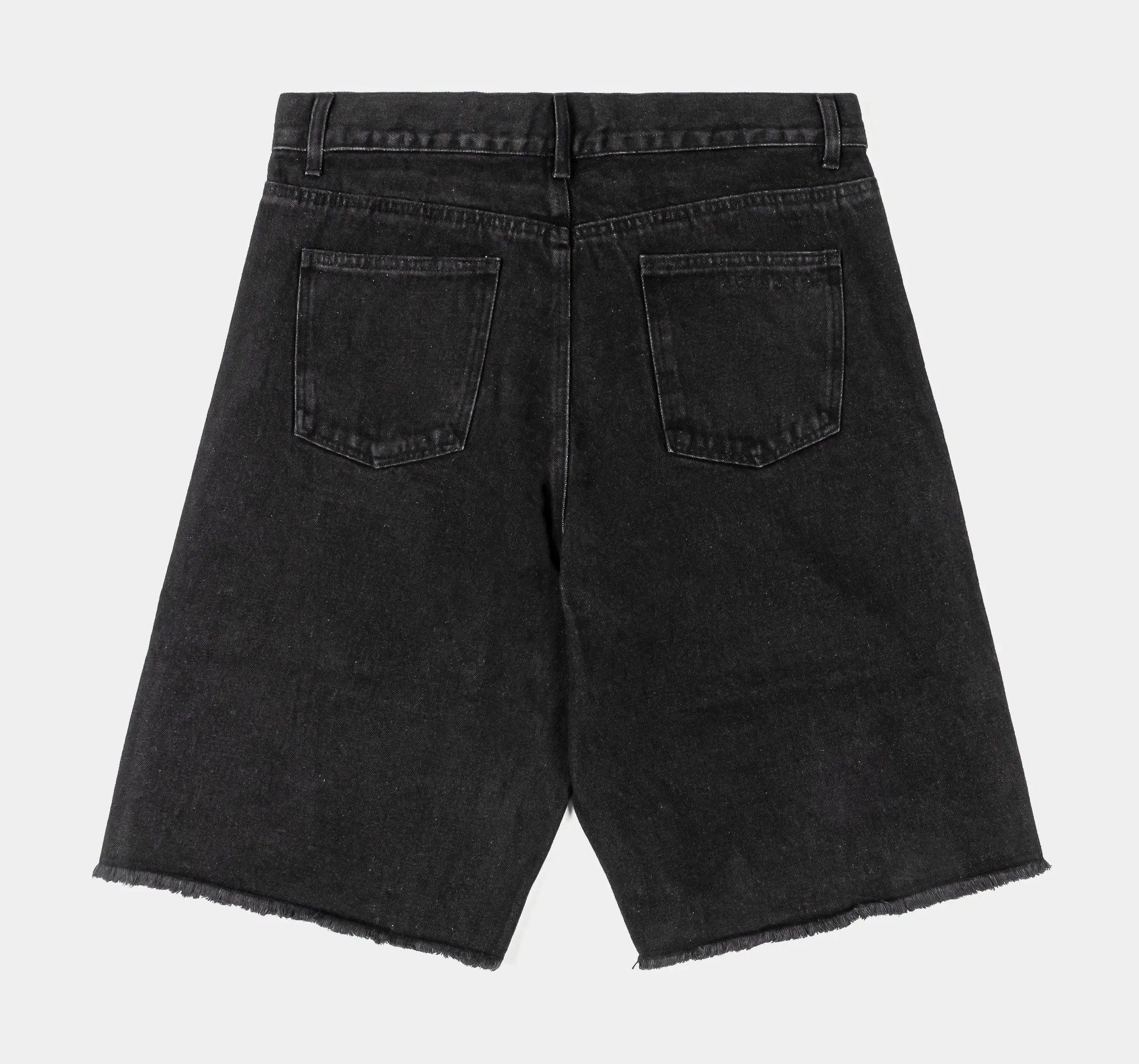 MAISON ARTICLE Double Knee Washed Mens Shorts (Black)
