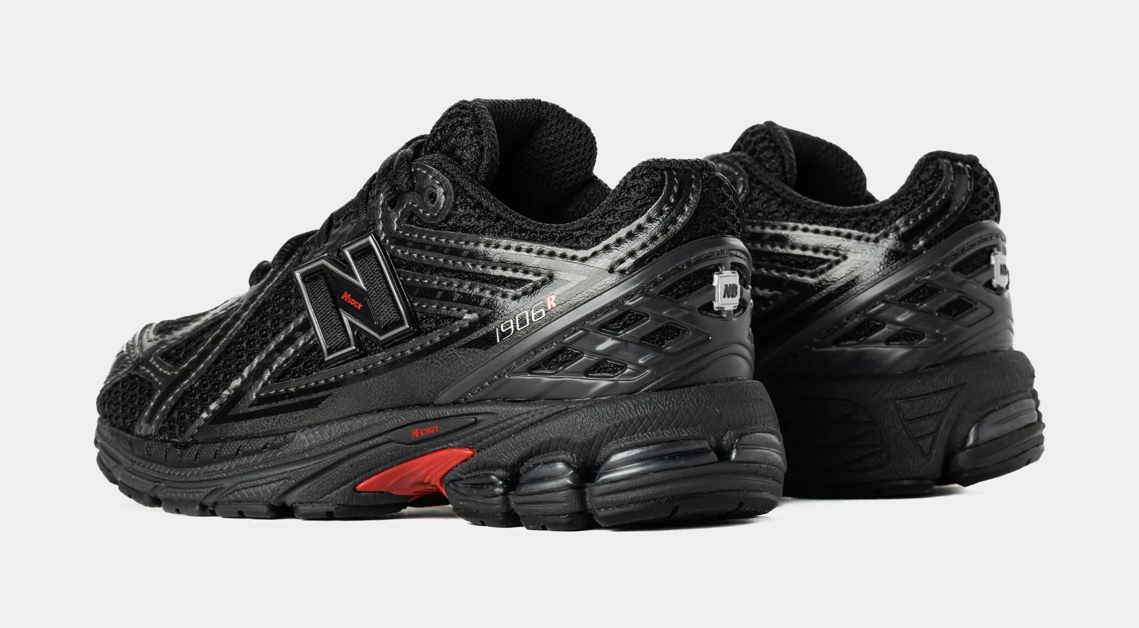 NEWBALANCE Shoe Palace Exclusive x New Balance 1906 Preschool Running Shoes (Black/Red)
