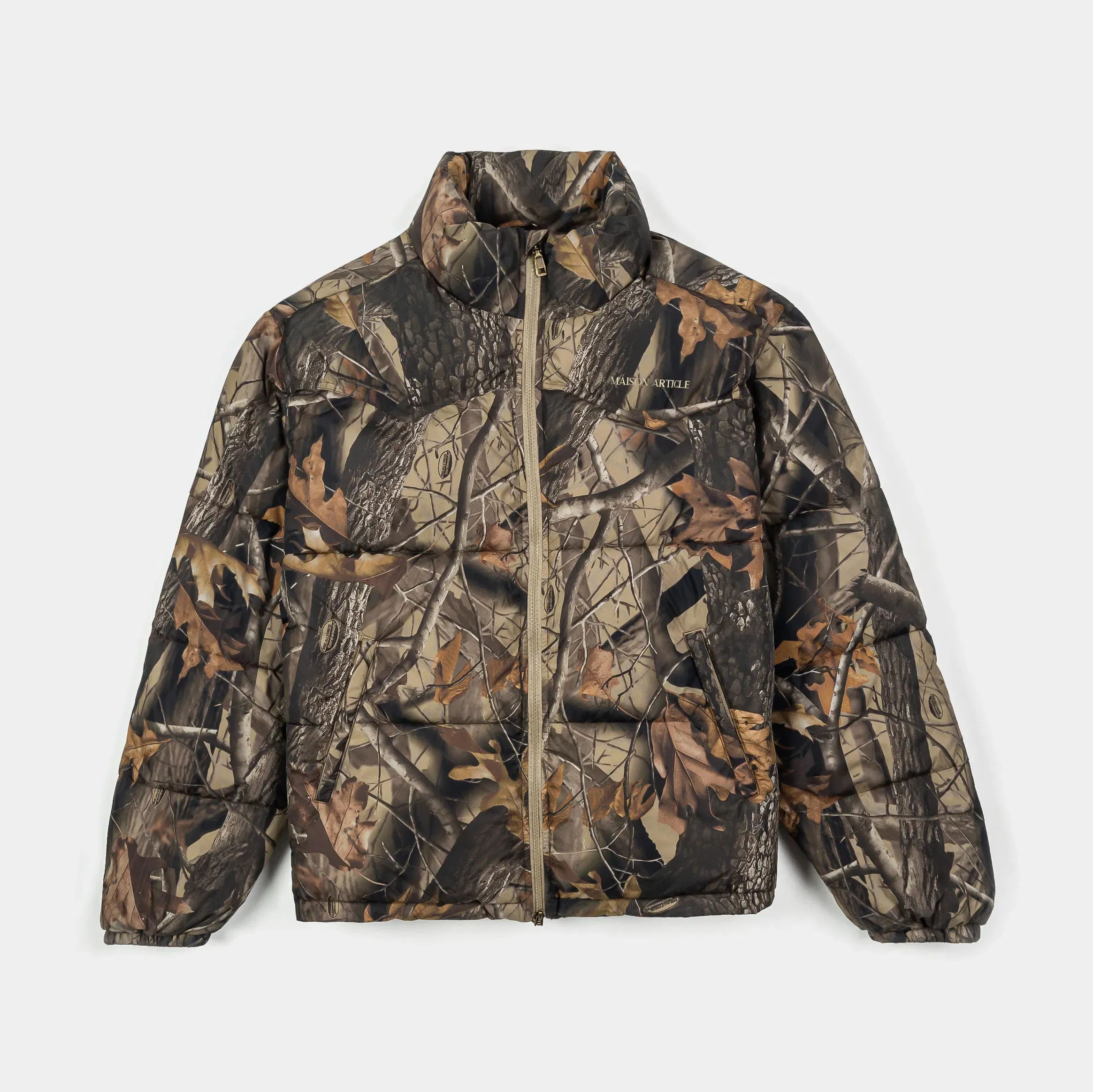 MAISON ARTICLE Realtree by Shoe Palace Hardwoods Puffer Mens Jacket (Brown)