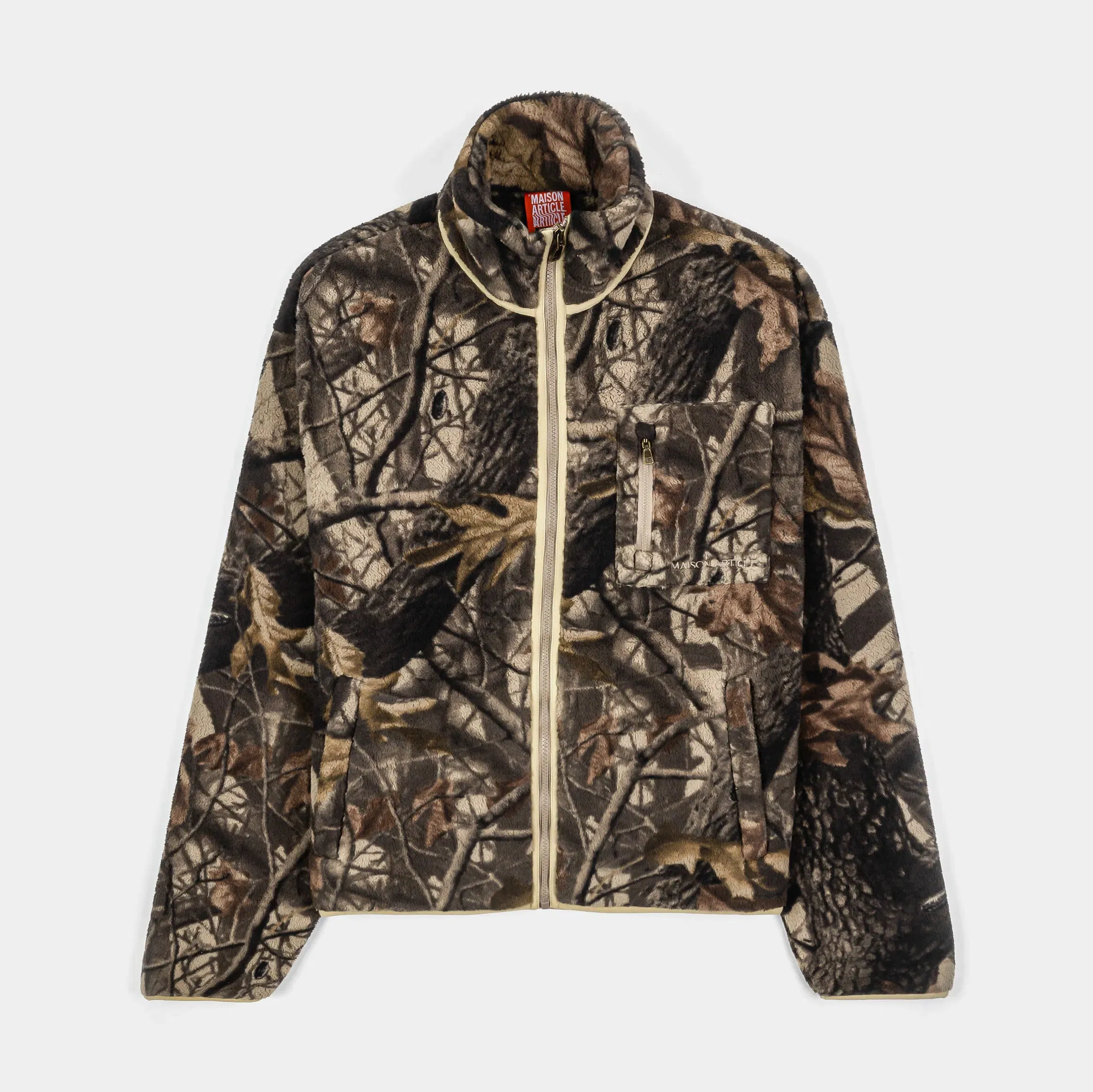MAISON ARTICLE Realtree by Shoe Palace Hardwoods Sherpa Mens Jacket (Brown)