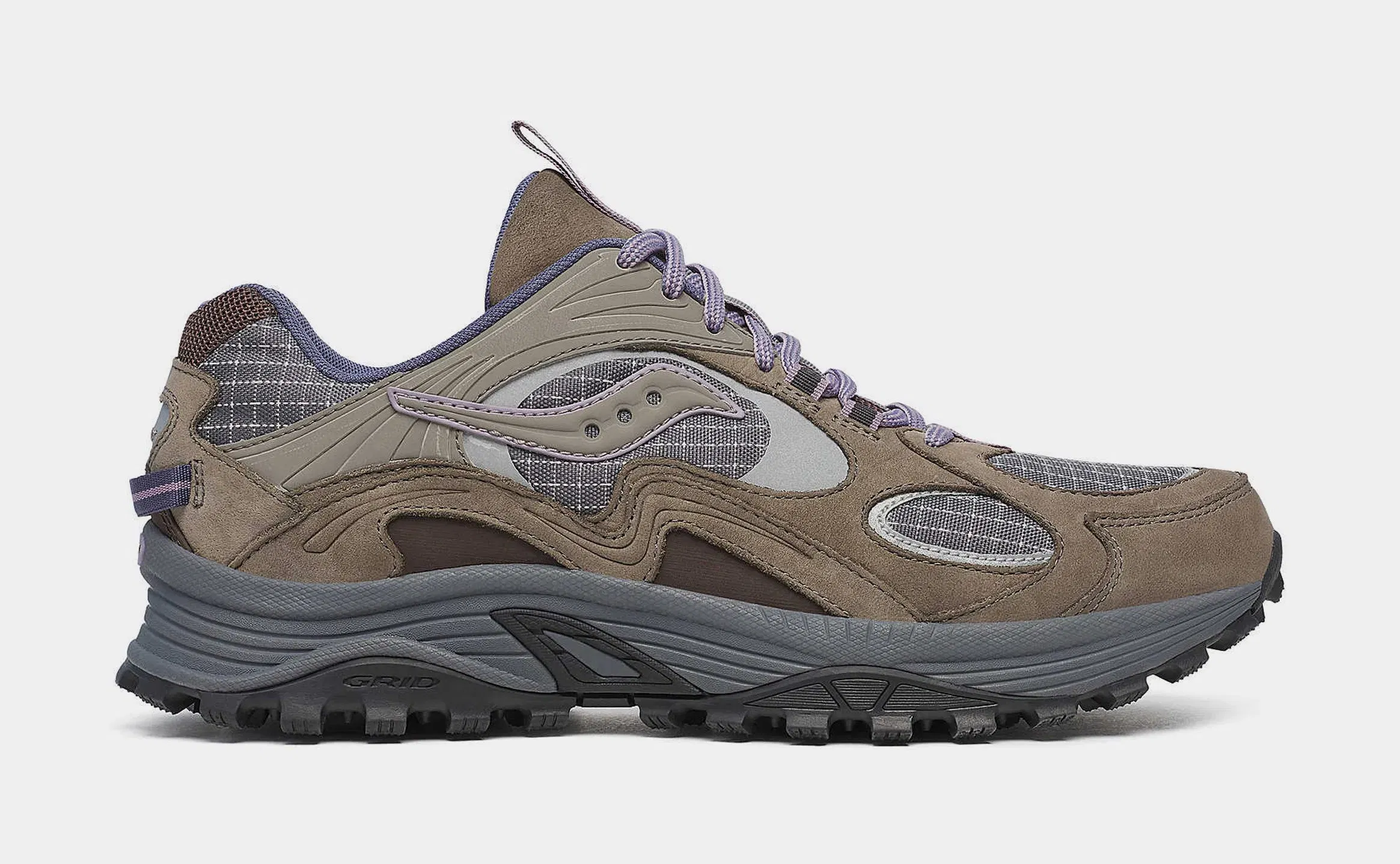 Saucony Grid Aura X Mens Running Shoes (Dark Grey/Mud)