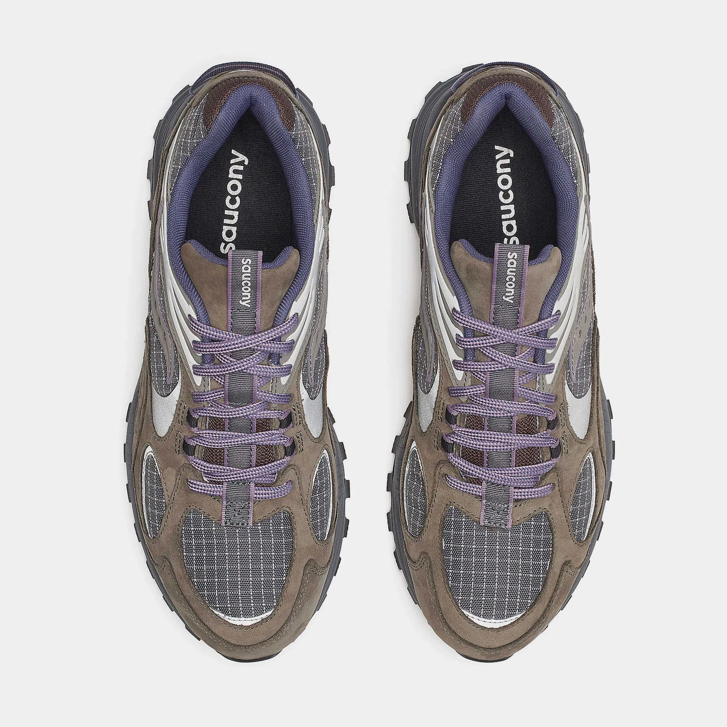Saucony Grid Aura X Mens Running Shoes (Dark Grey/Mud)