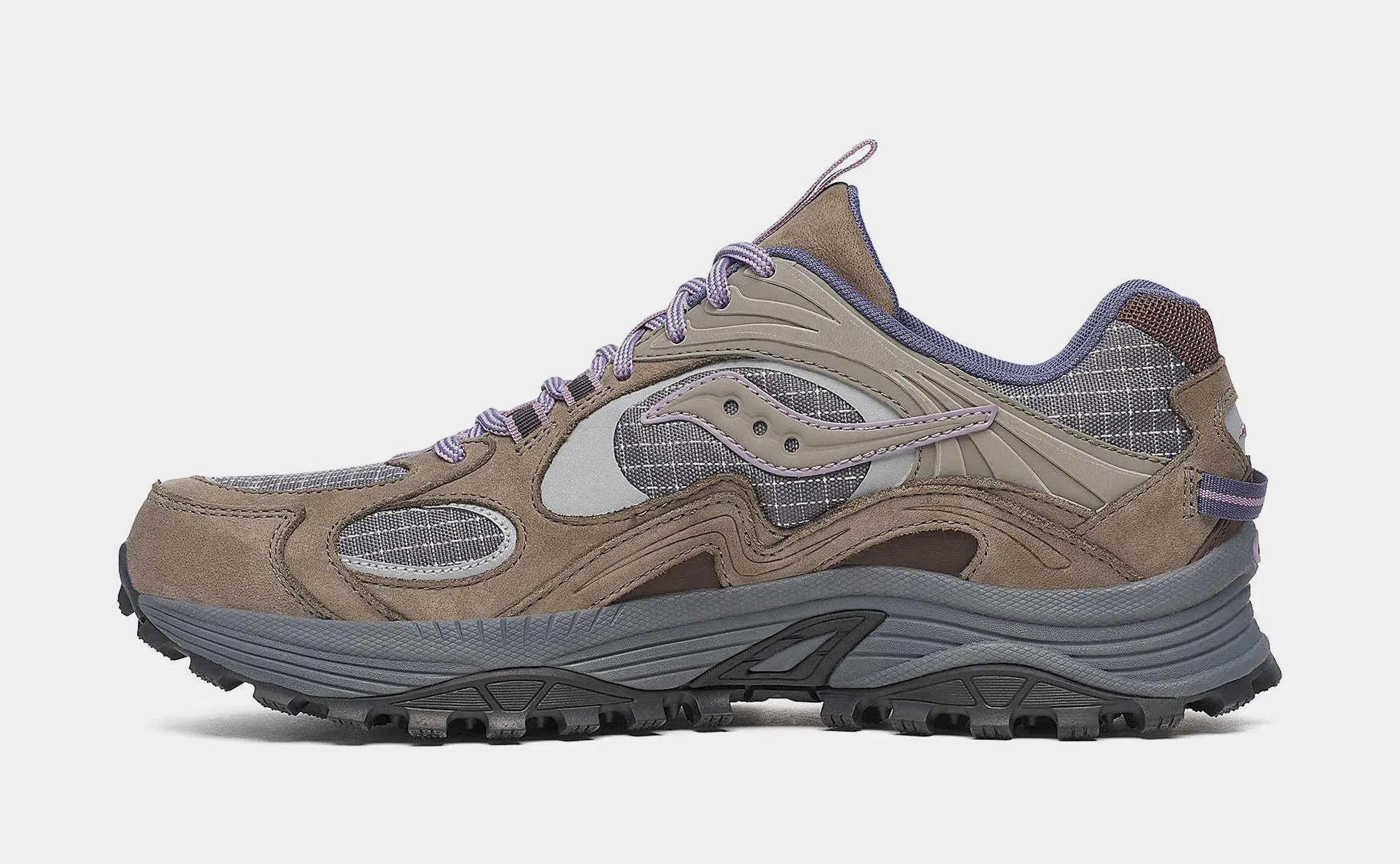 Saucony Grid Aura X Mens Running Shoes (Dark Grey/Mud)