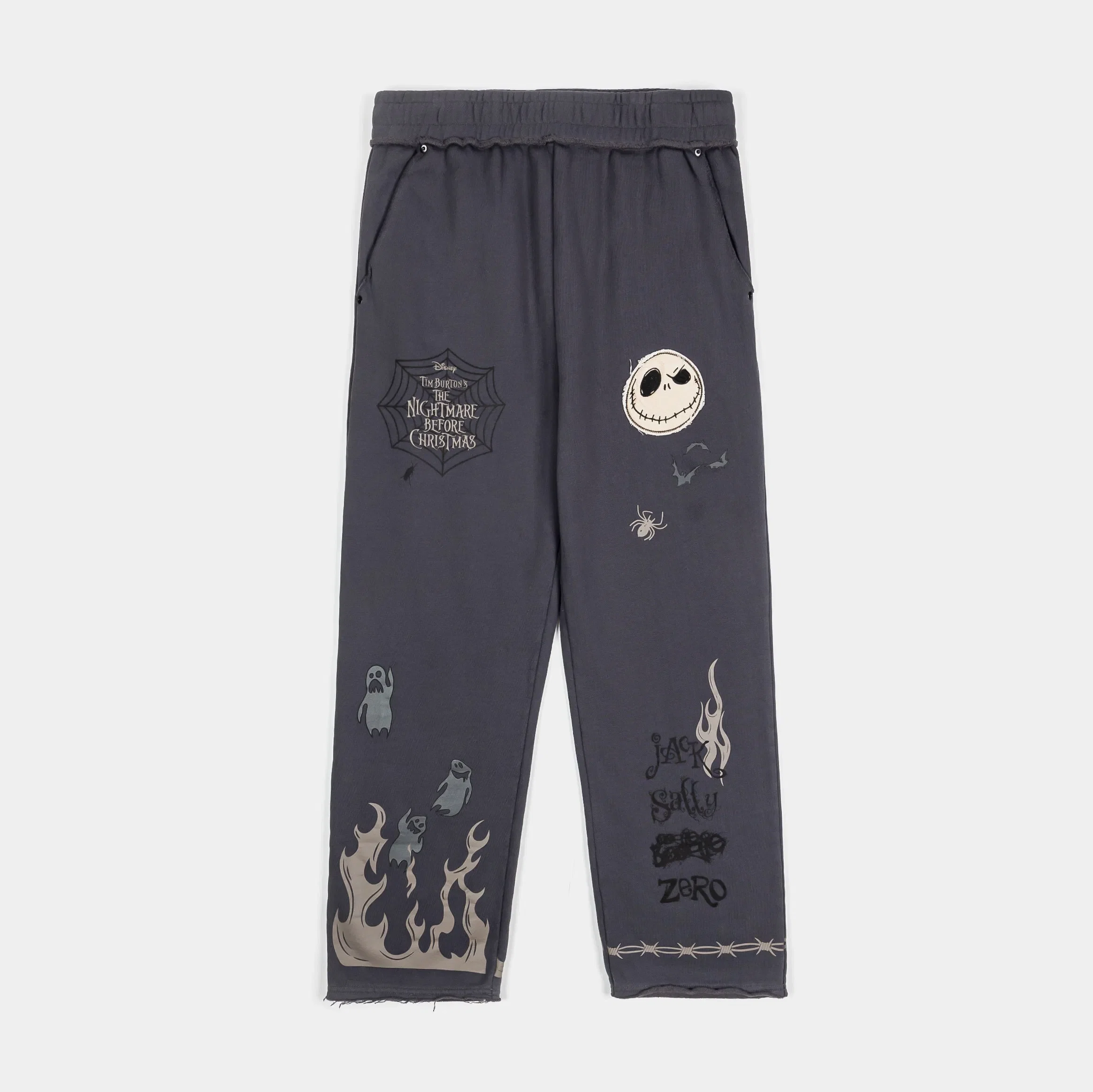 NIGHTMARE BEFORE XMAS X SP The Nightmare Before Christmas By Shoe Palace Spider Fleece Mens Sweatpants (Grey/Beige)