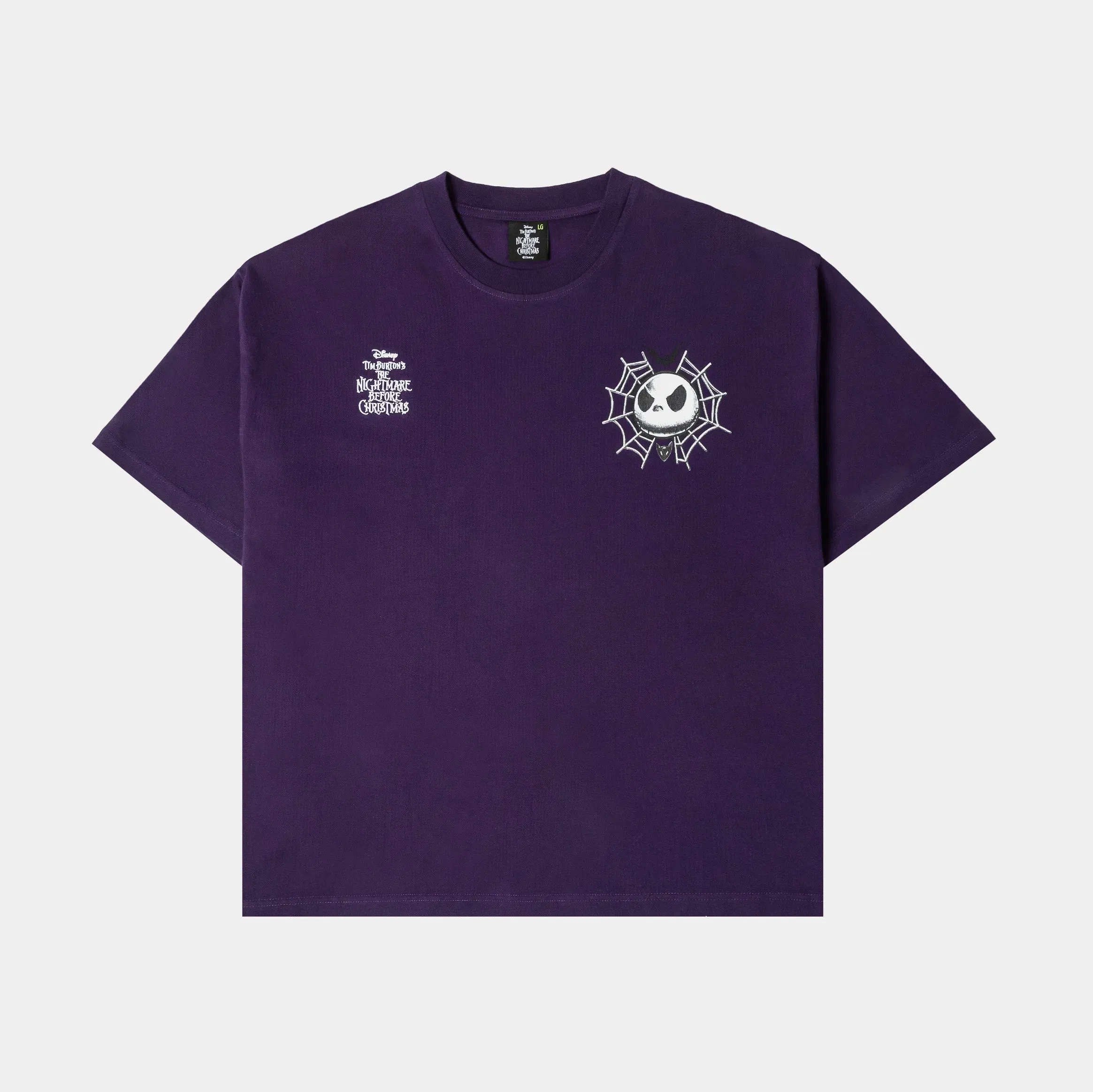 NIGHTMARE BEFORE XMAS X SP The Nightmare Before Christmas By Shoe Palace The Lovers Mens Short Sleeve Shirt (Purple/White)