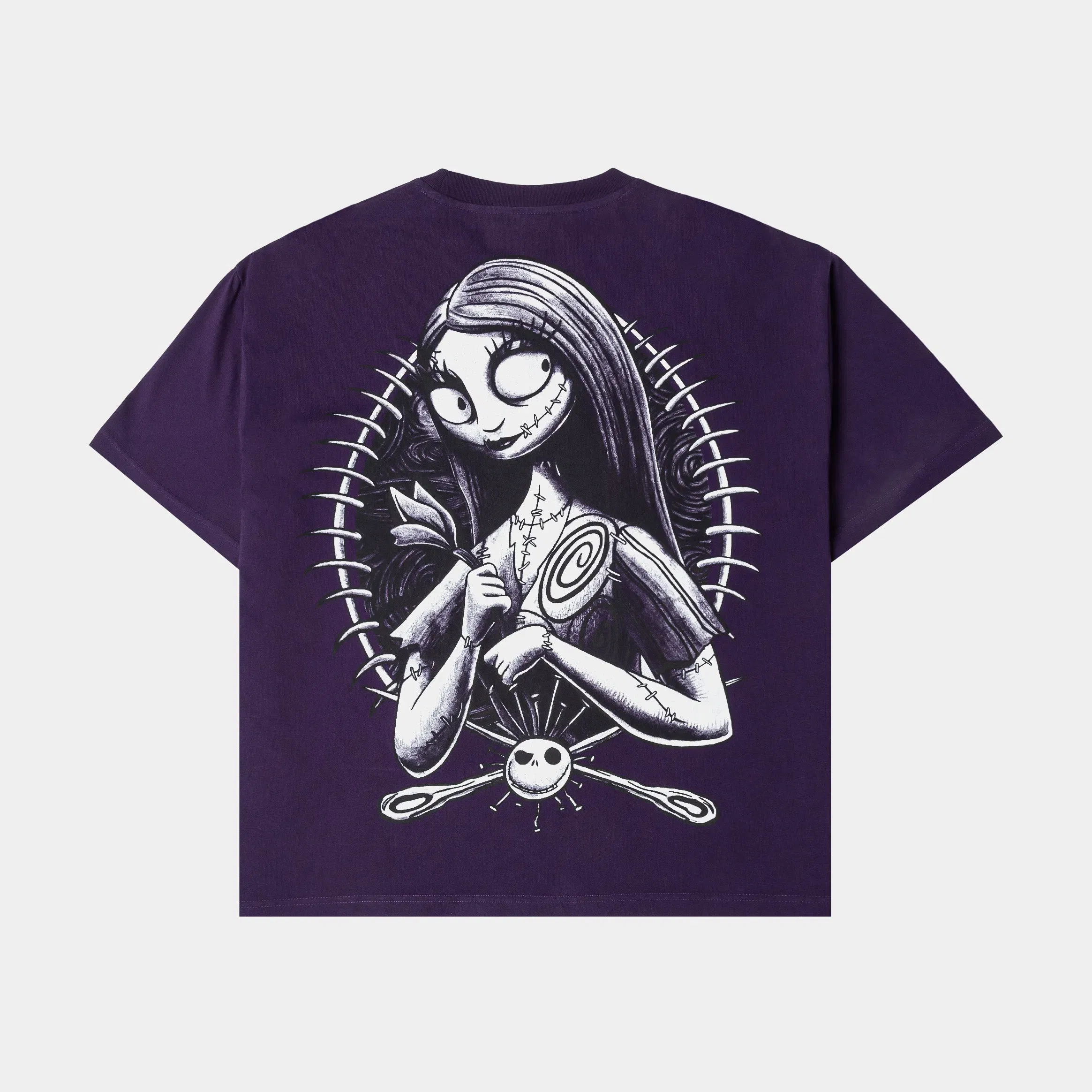 NIGHTMARE BEFORE XMAS X SP The Nightmare Before Christmas By Shoe Palace The Lovers Mens Short Sleeve Shirt (Purple/White)