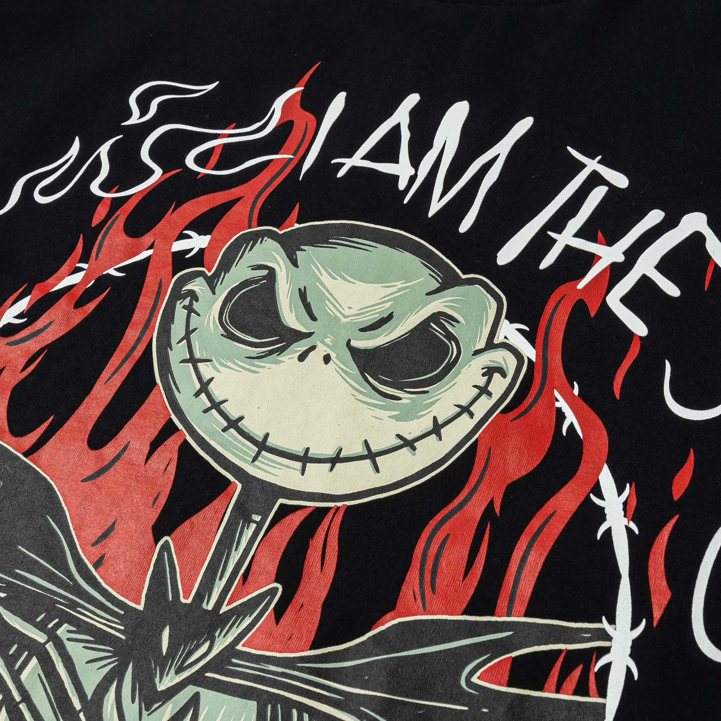 NIGHTMARE BEFORE XMAS X SP The Nightmare Before Christmas By Shoe Palace Pumpkin King Mens Short Sleeve Shirt (Black/Red)