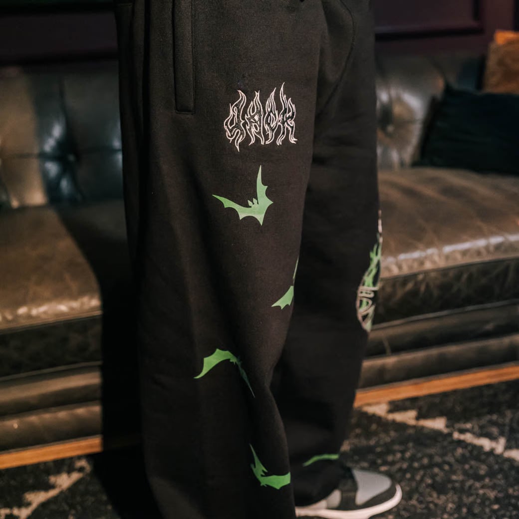 NIGHTMARE BEFORE XMAS X SP The Nightmare Before Christmas By Shoe Palace Jack Mens Sweatpants (Black/Green)