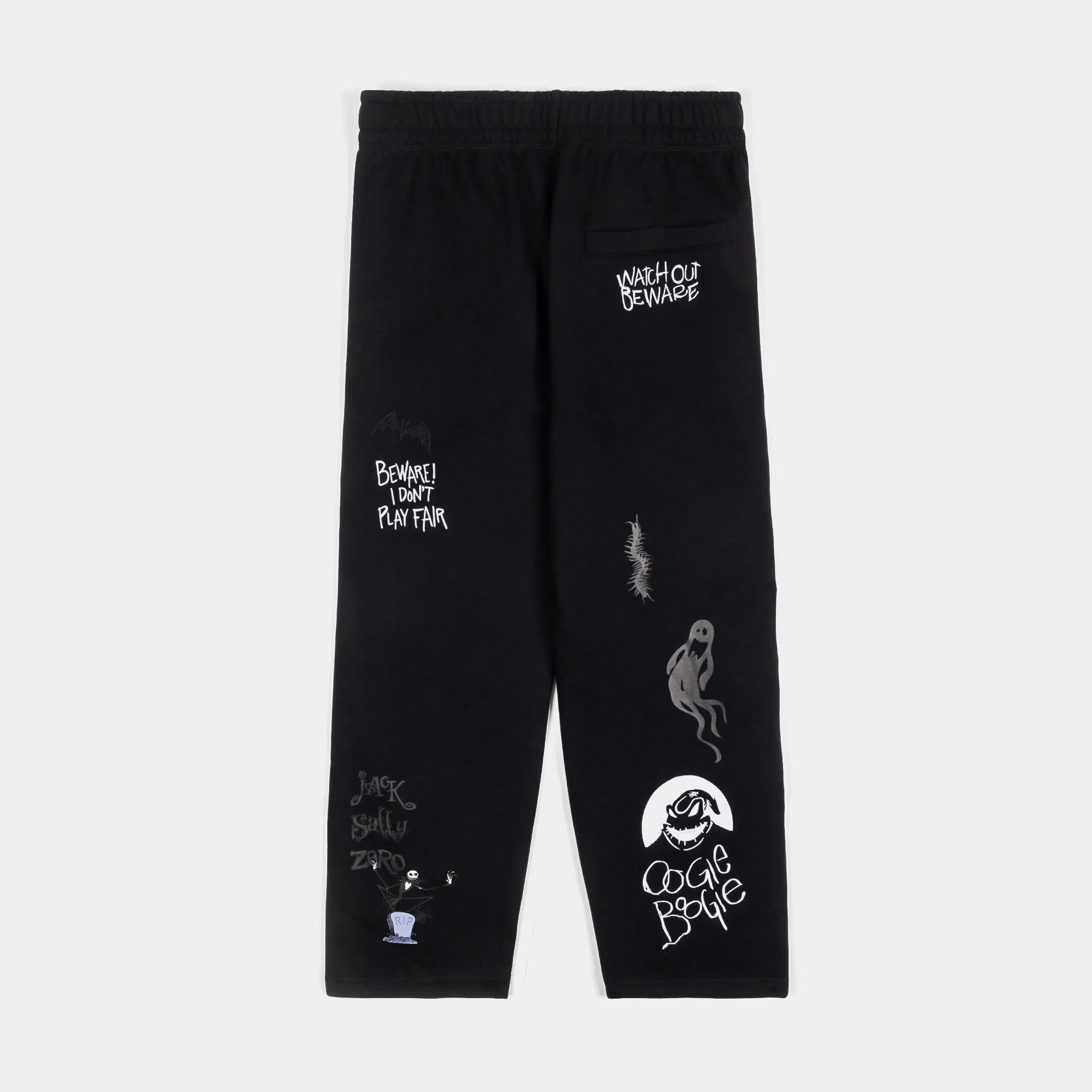 NIGHTMARE BEFORE XMAS X SP The Nightmare Before Christmas By Shoe Palace Don't Play Fair Fleece Mens Sweatpants (Black/White)