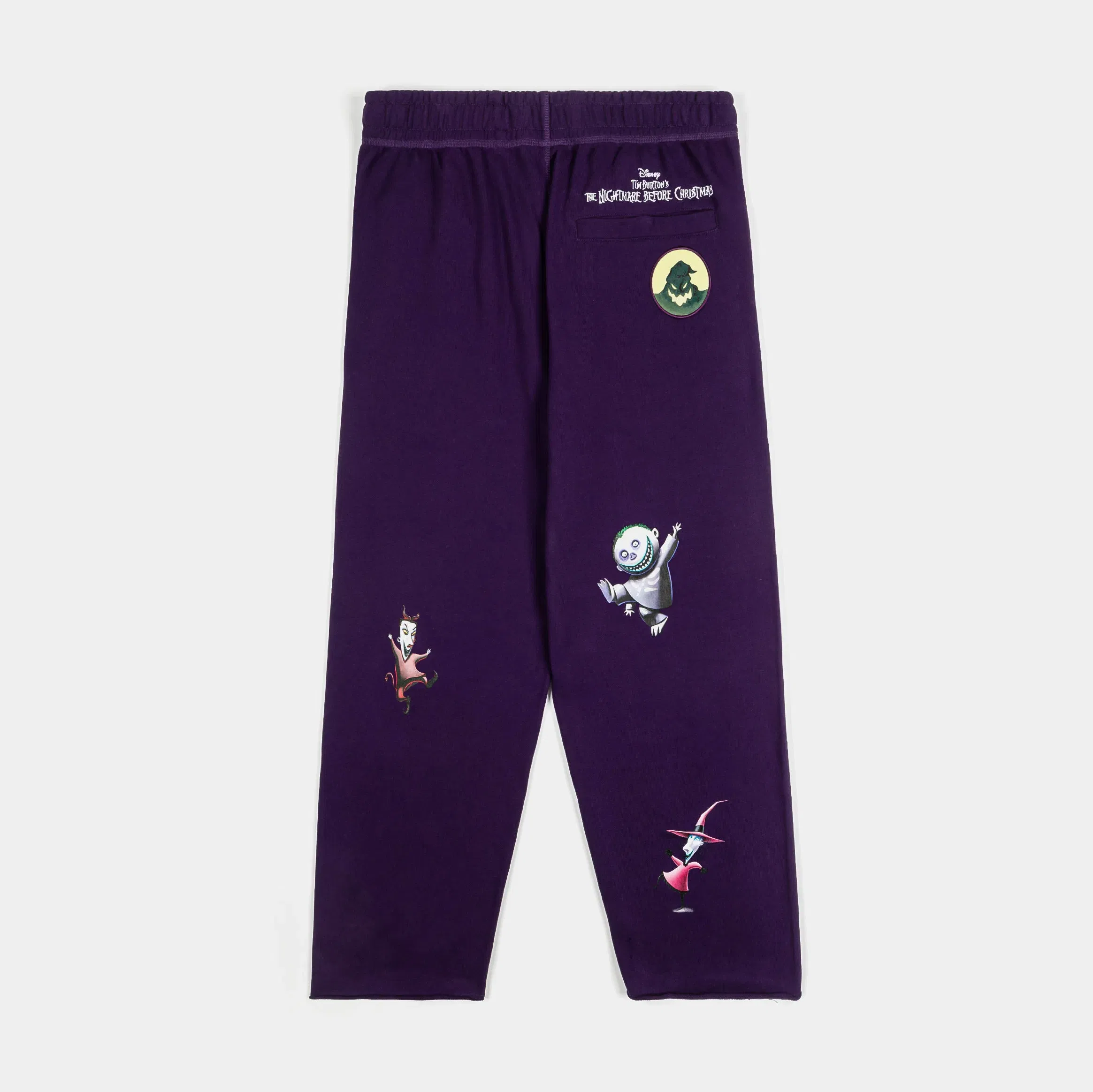 NIGHTMARE BEFORE XMAS X SP The Nightmare Before Christmas By Shoe Palace Characters Fleece Mens Sweatpants (Purple/White)
