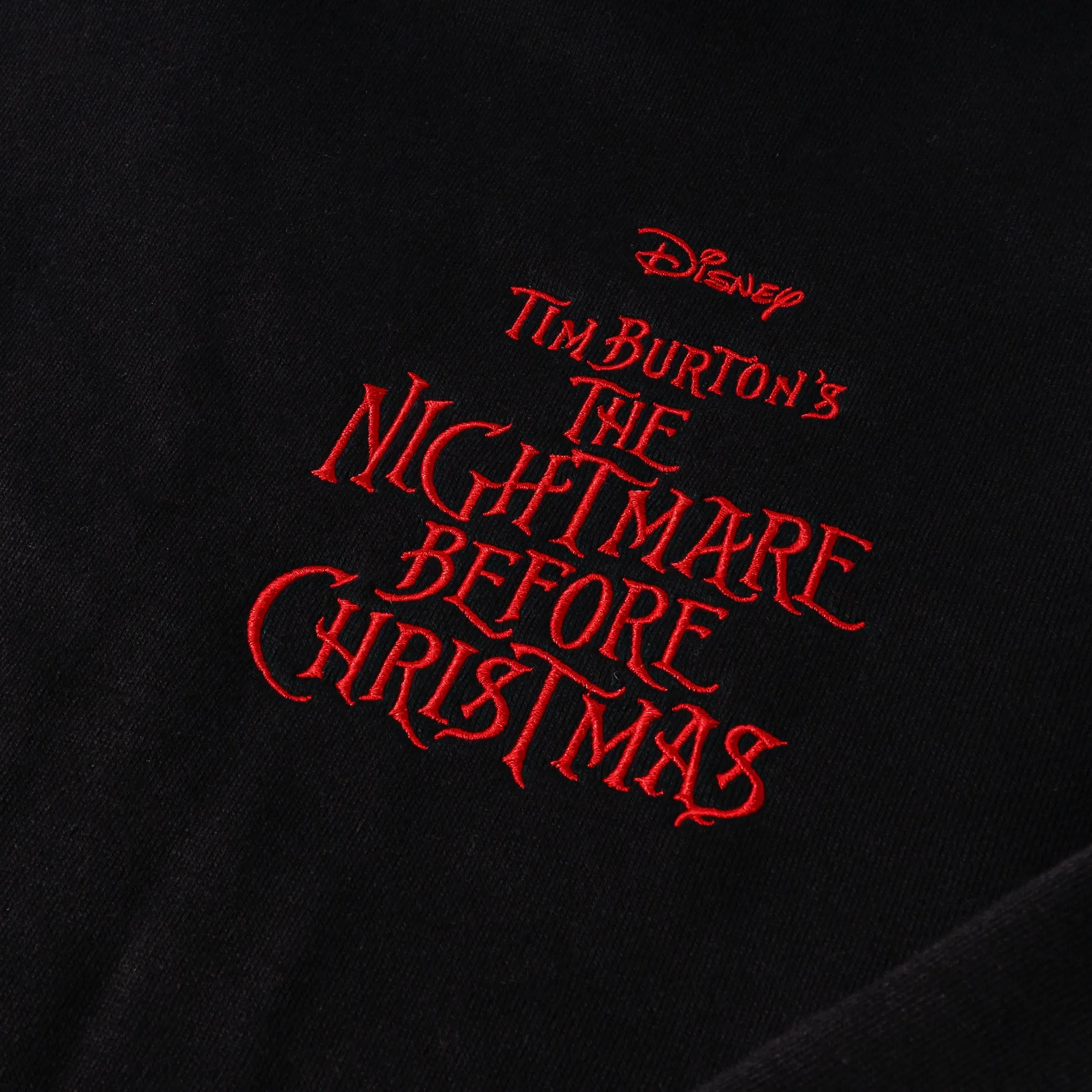 NIGHTMARE BEFORE XMAS X SP The Nightmare Before Christmas By Shoe Palace Pumpkin King Cropped Mens Hoodie (Black/Red)
