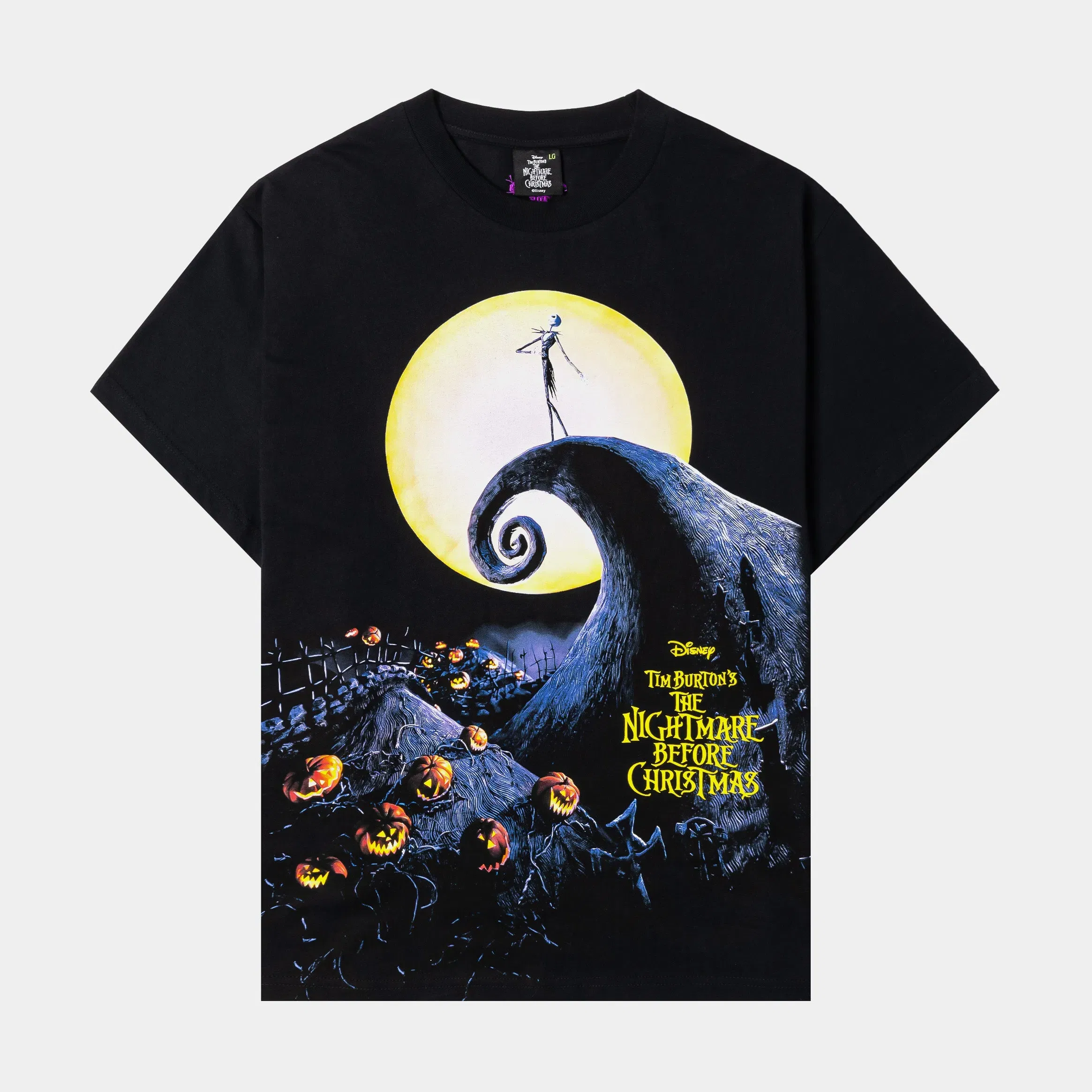 NIGHTMARE BEFORE XMAS X SP The Nightmare Before Christmas By Shoe Palace Jack Mens Short Sleeve Shirt (Black/Purple)