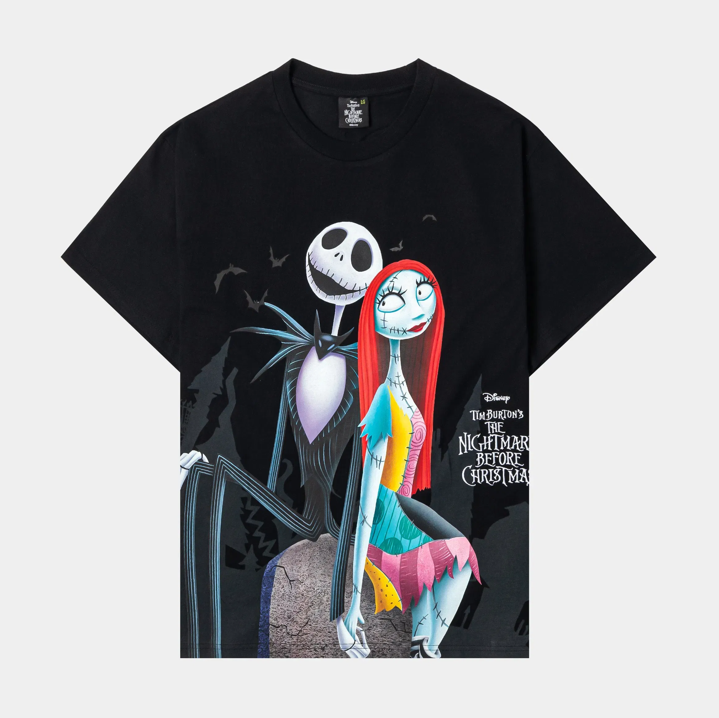 NIGHTMARE BEFORE XMAS X SP The Nightmare Before Christmas By Shoe Palace Jack And Sally Mens Short Sleeve Shirt (Black/Multi)