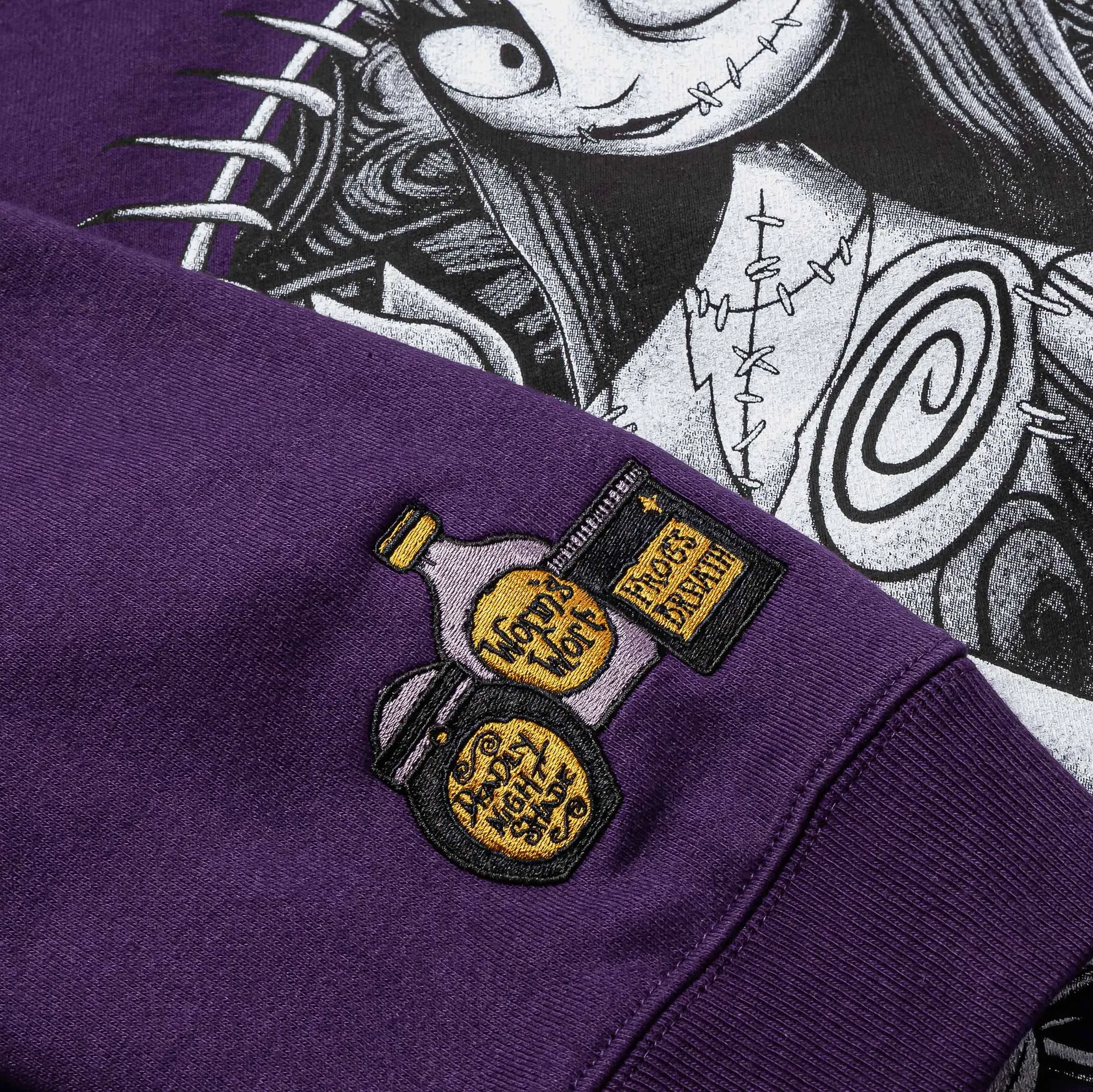 NIGHTMARE BEFORE XMAS X SP The Nightmare Before Christmas By Shoe Palace Sally Zip Up Womens Hoodie (Purple/White)