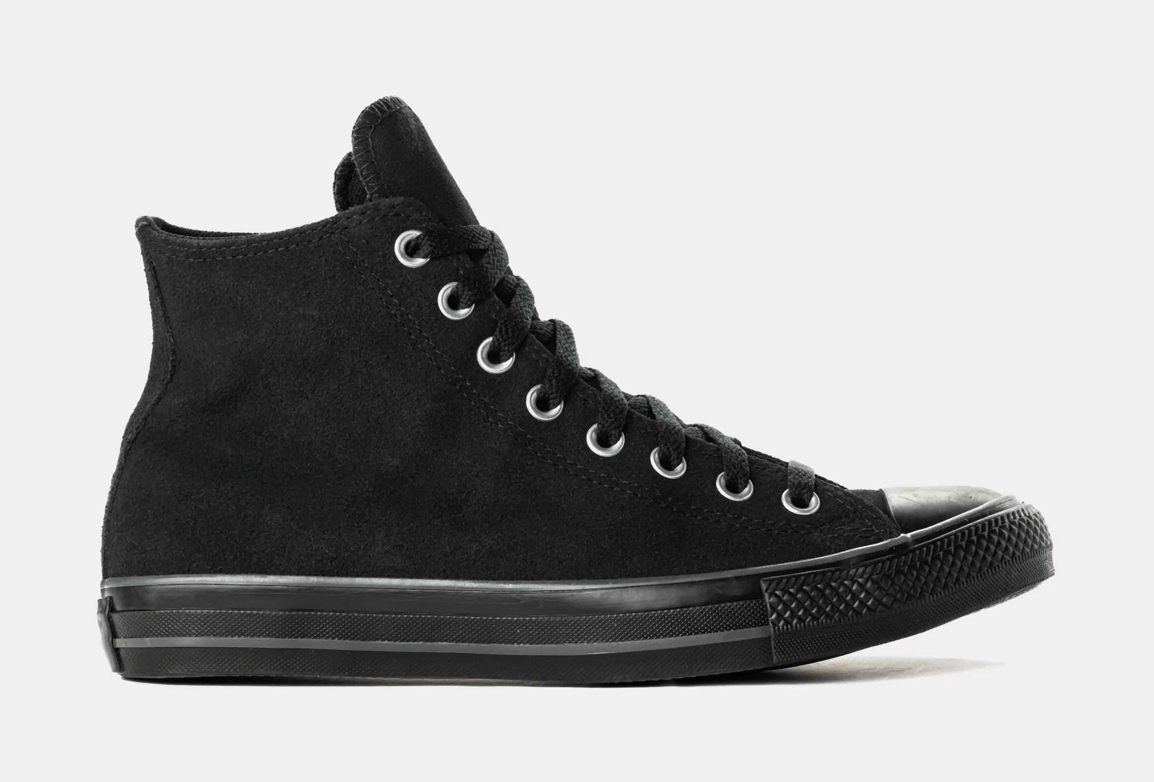 Converse Chuck Taylor All Star High Black Suede Mens Lifestyle Shoes (Charm Black)