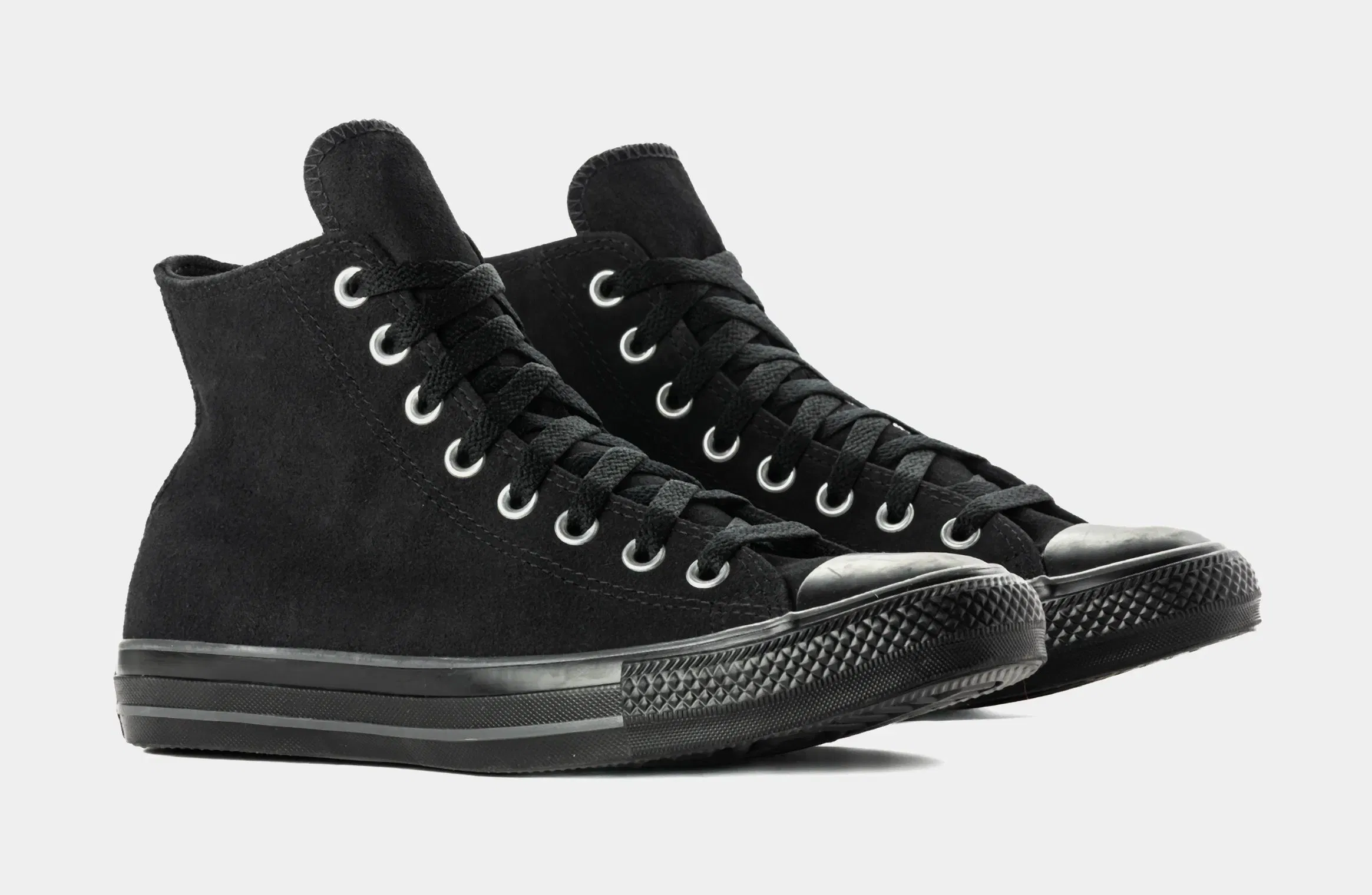 Converse Chuck Taylor All Star High Black Suede Mens Lifestyle Shoes (Charm Black)