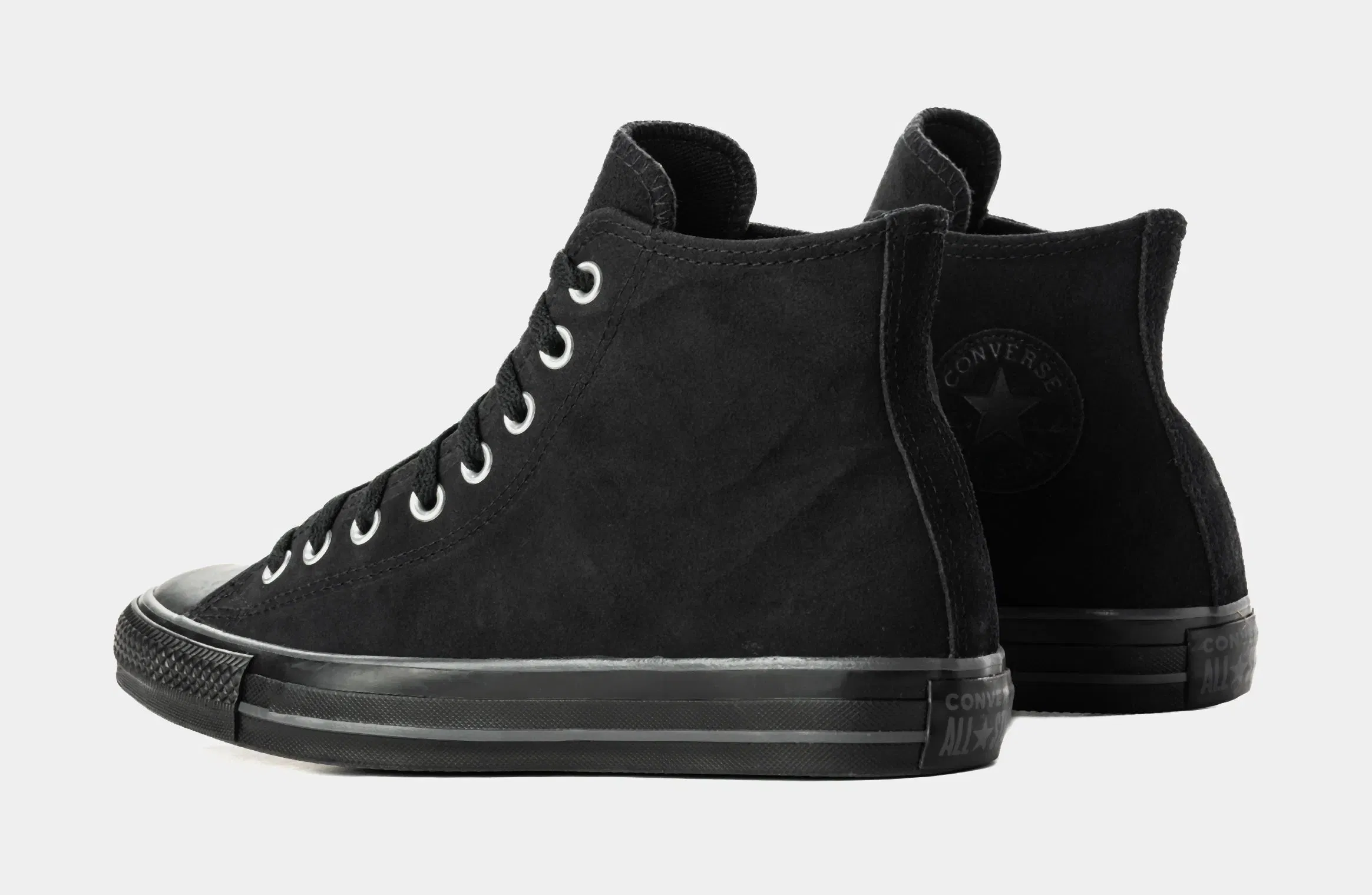 Converse Chuck Taylor All Star High Black Suede Mens Lifestyle Shoes (Charm Black)