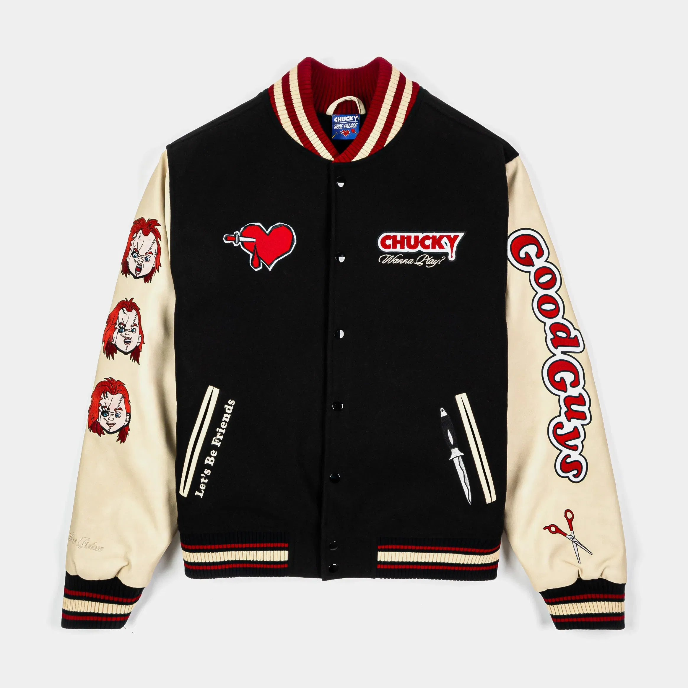 CHUCKY X SP SP x Chucky Good Guys Varsity Mens Jacket (Blue/Cream)