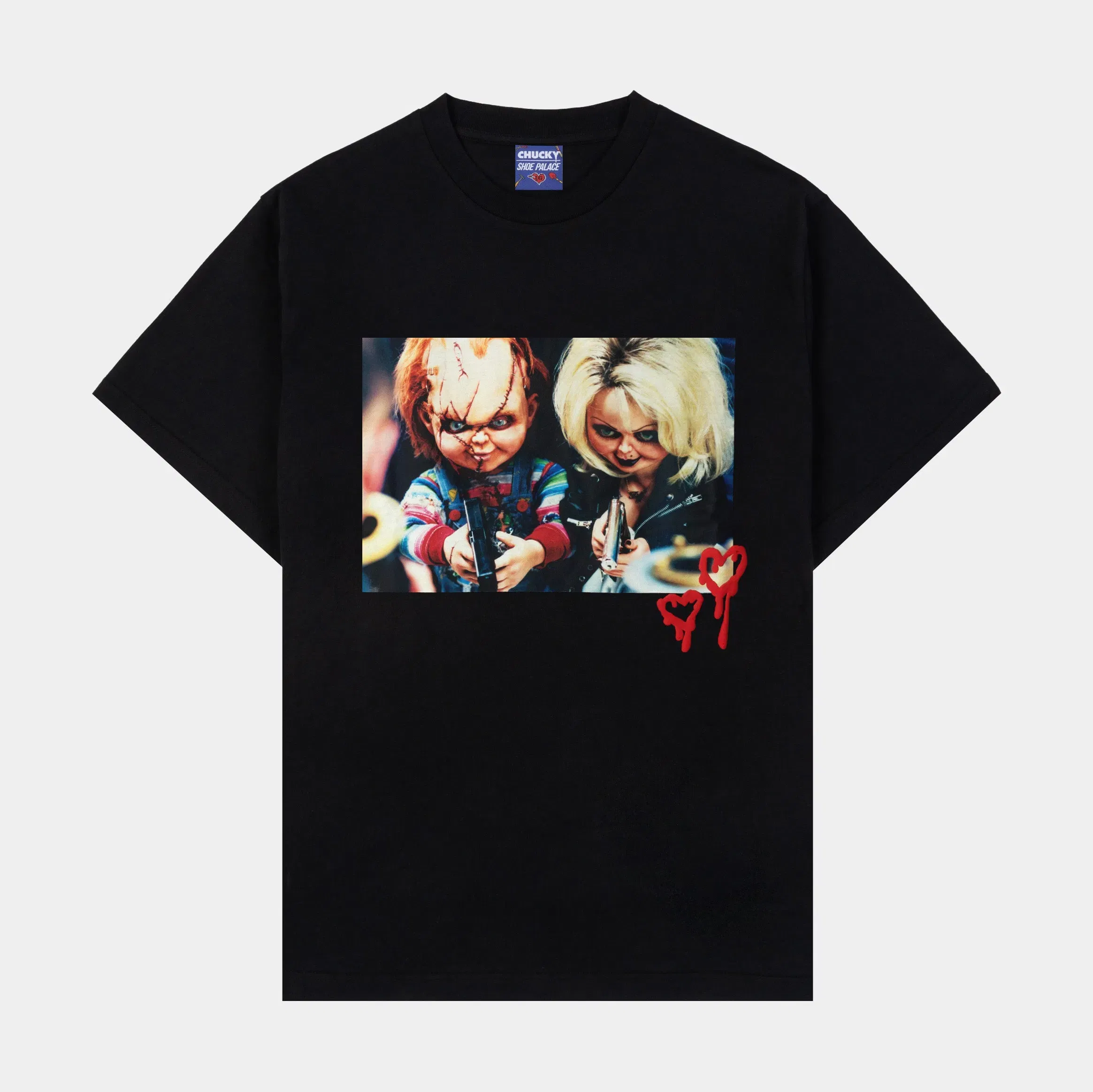 CHUCKY X SP SP x Chucky And Tiff Mens Short Sleeve Shirt (Black/Red)