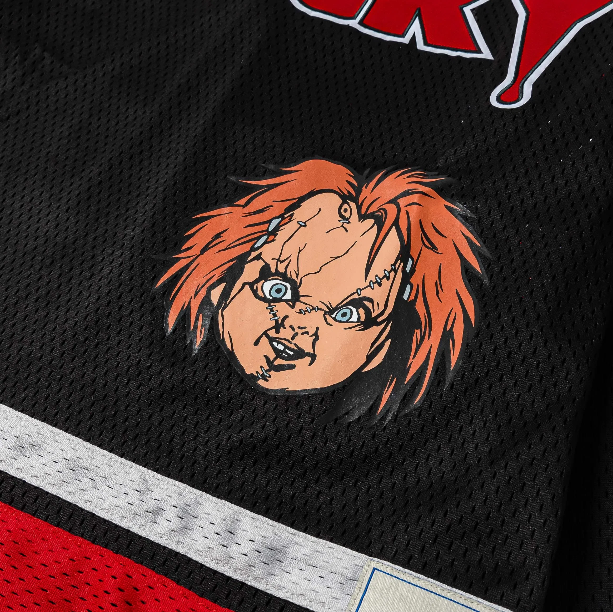 CHUCKY X SP SP x Chucky Good Guys Hockey Mens Jersey (Black/Red)
