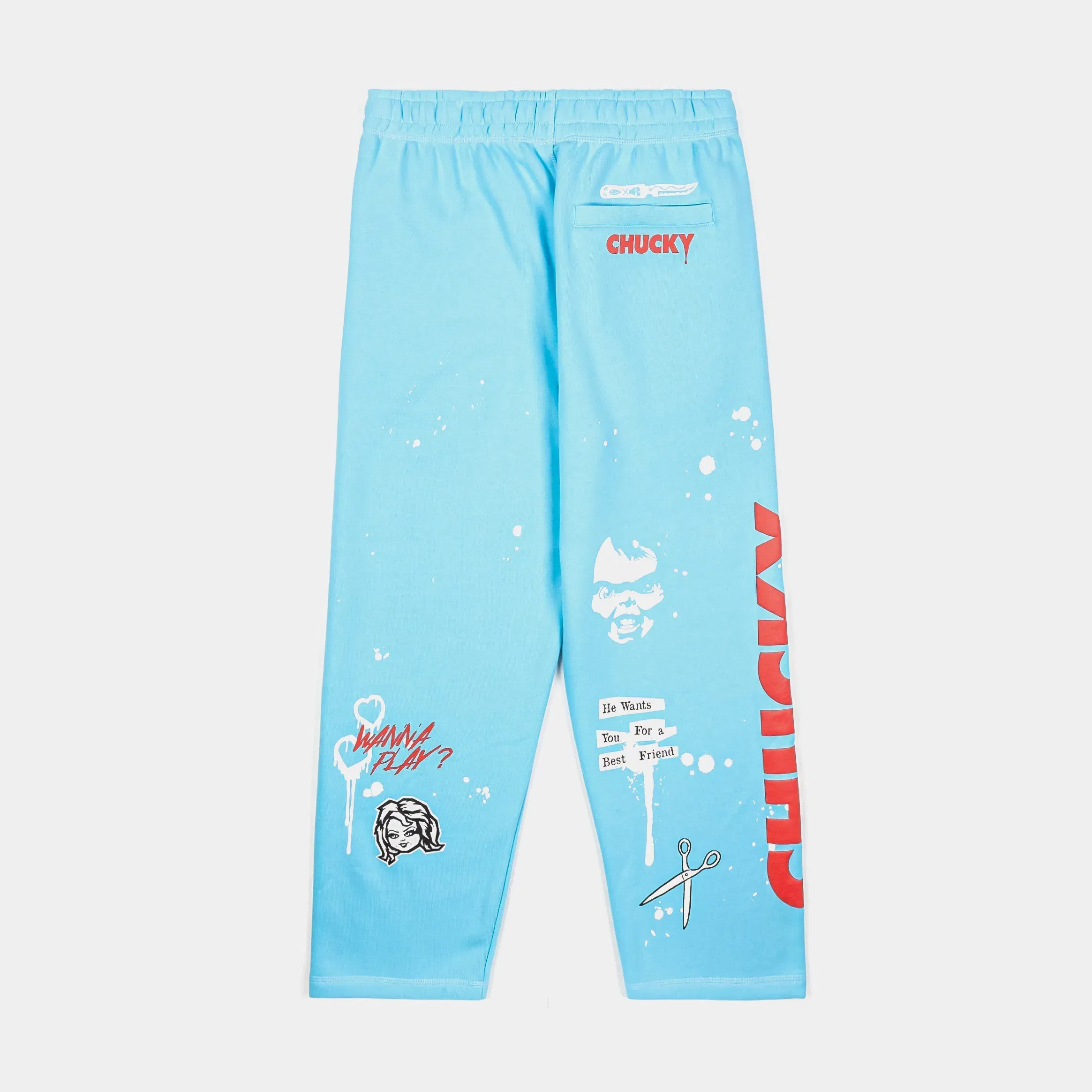 CHUCKY X SP SP x Chucky Wanna Play Mens Sweatpants (Blue/Red)