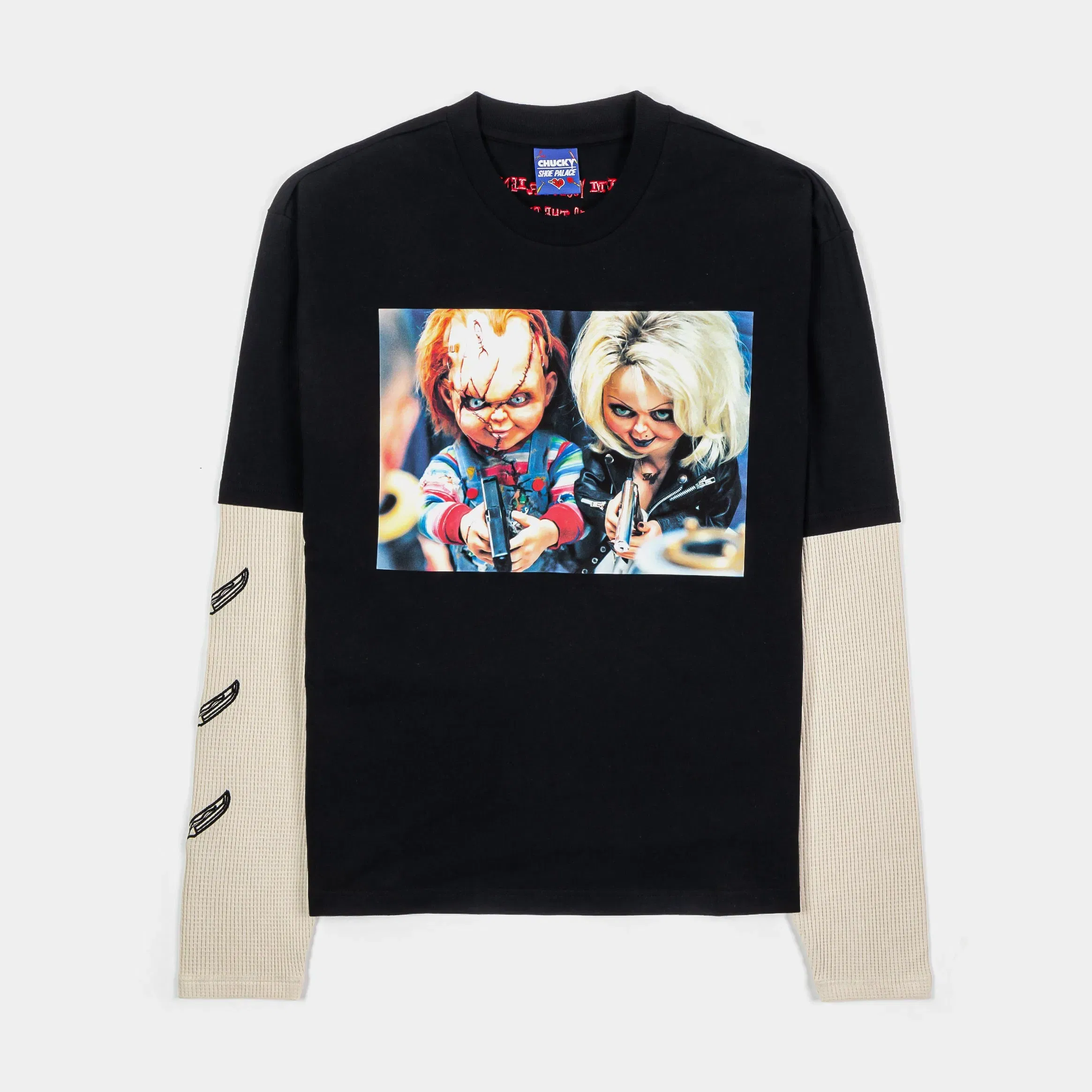 CHUCKY X SP SP x Chucky Friend To The End Mens Long Sleeve Shirt (Black/Red)