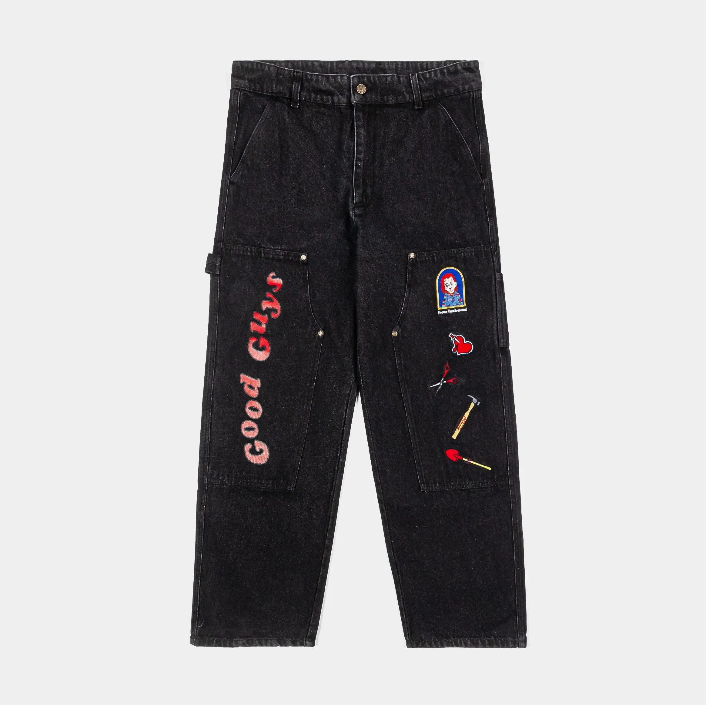 CHUCKY X SP SP x Chucky Good Guys Double Knee Mens Pants (Black/Red)