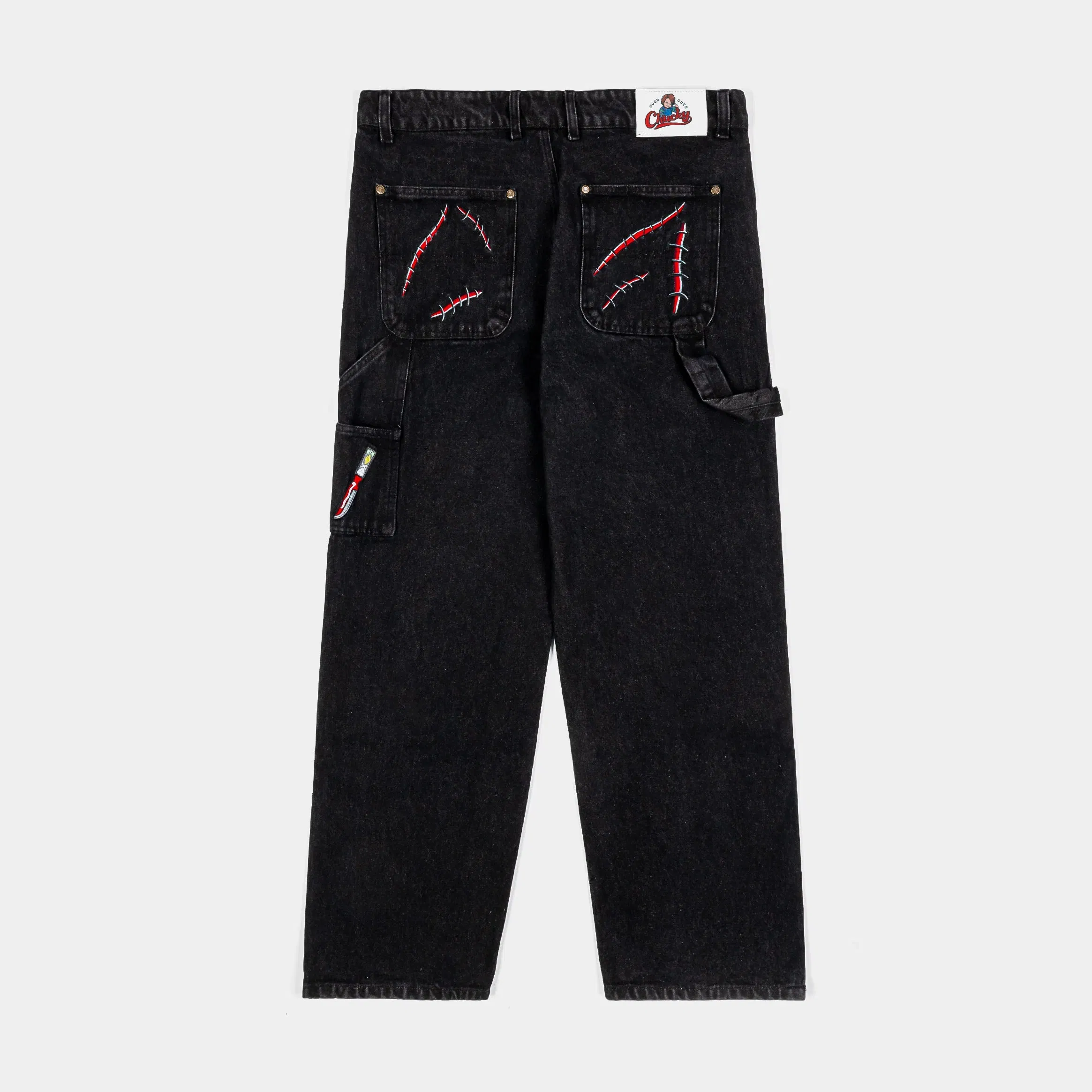 CHUCKY X SP SP x Chucky Good Guys Double Knee Mens Pants (Black/Red)