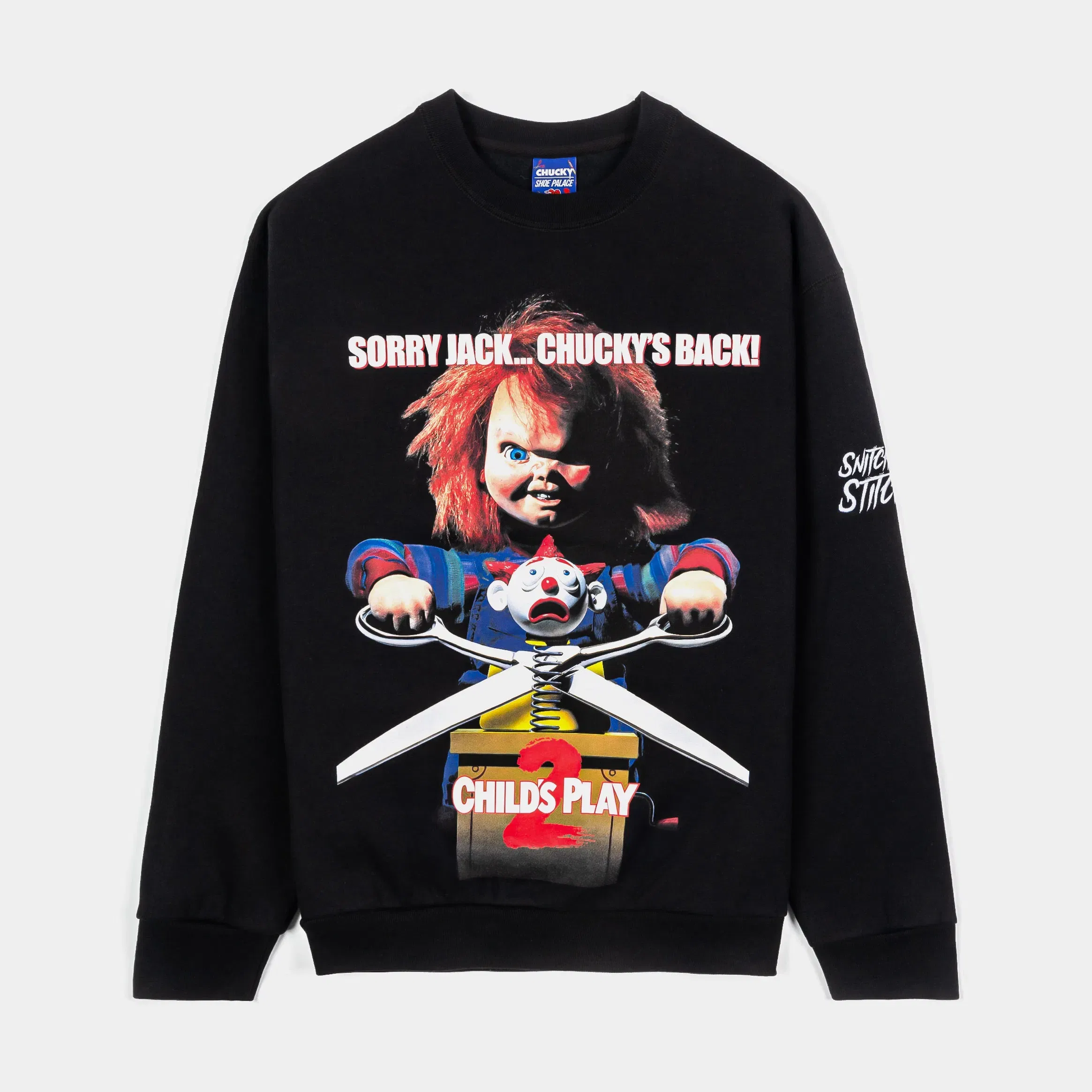 CHUCKY X SP SP x Chucky Sorry Jack Mens Long Sleeve Shirt (Black/Red)