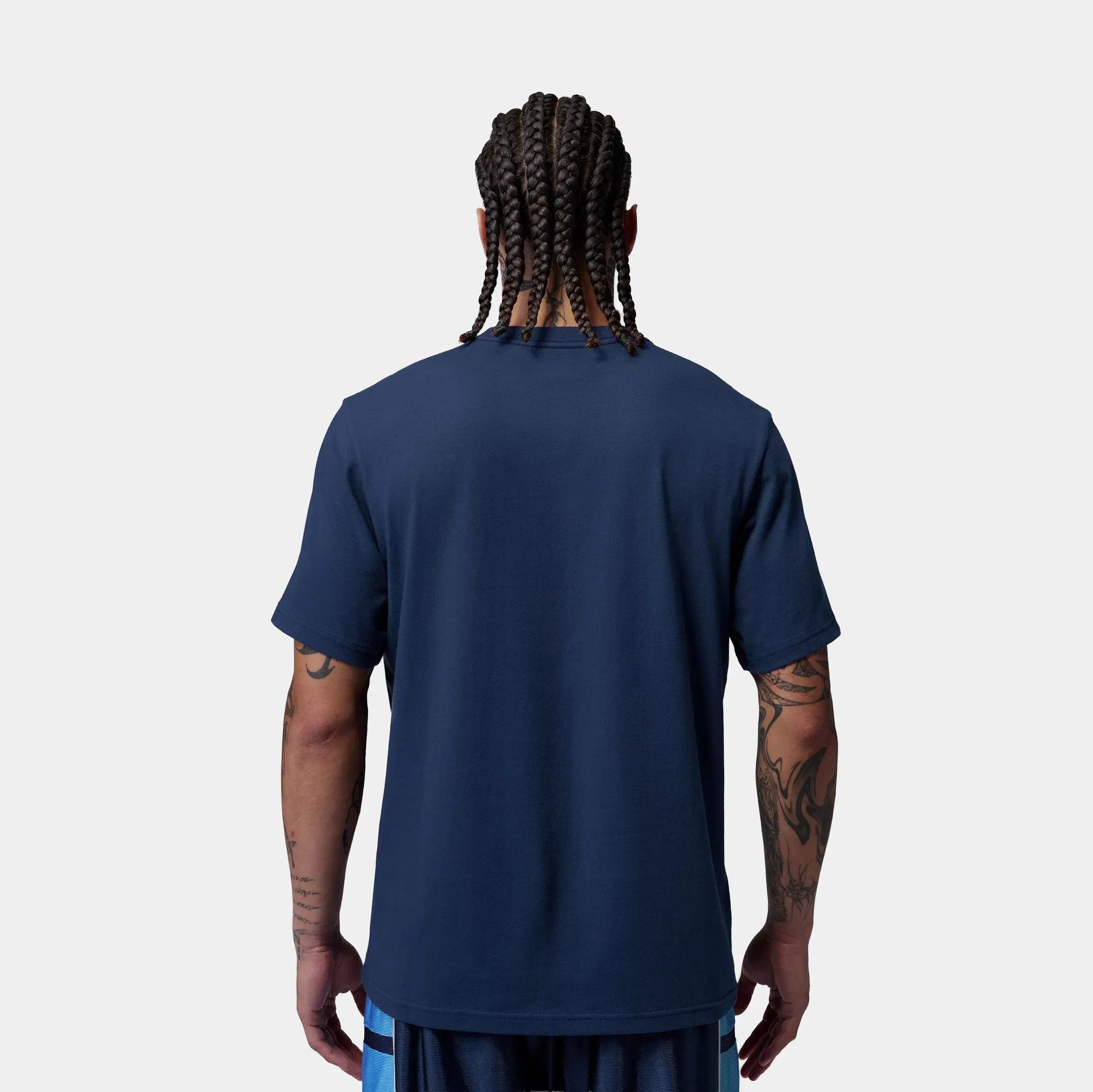 Air Jordan Sport Dri Fit Mens Short Sleeve Shirt (Midnight Navy/University Blue/White)