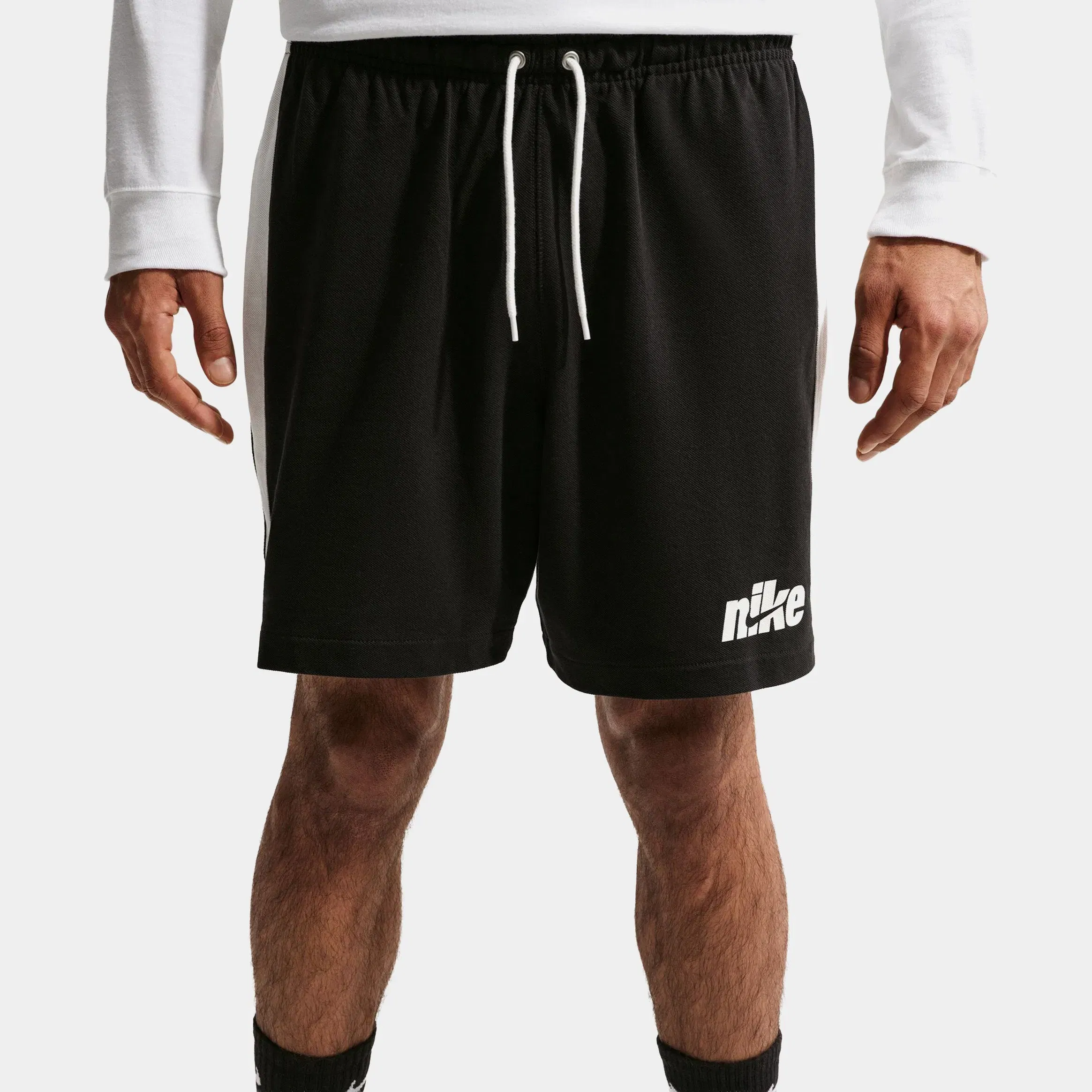 Nike Sportswear Club Knit Flow Mens Shorts (Black/Sail)