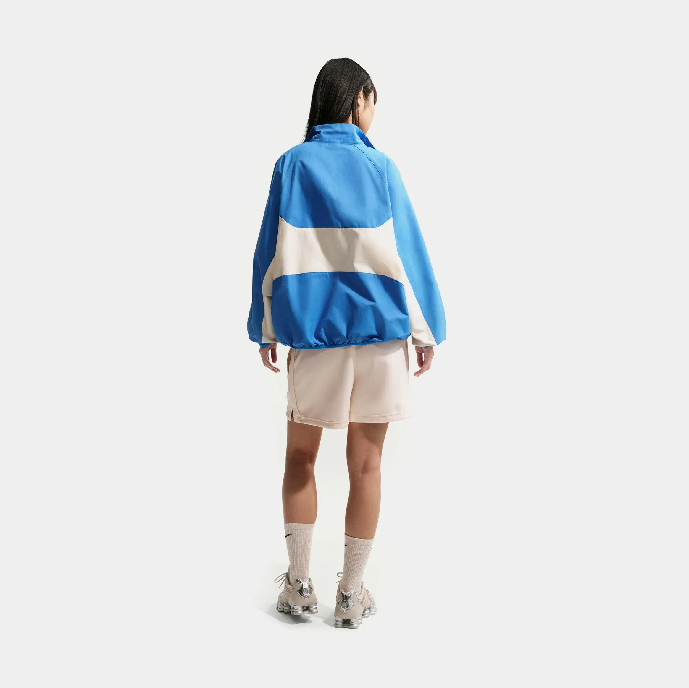 Nike Sportswear Mid Rise Poly Knit Track Womens Shorts (Chalk/Sail)