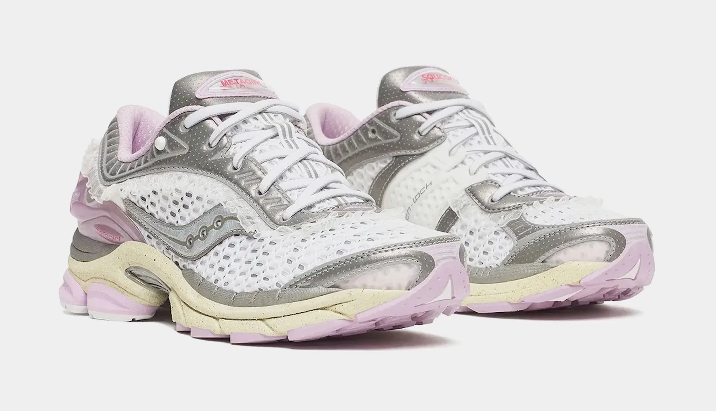 Saucony Progrid Paramount Metagirl Womens Running Shoes (Moon/Lilac)