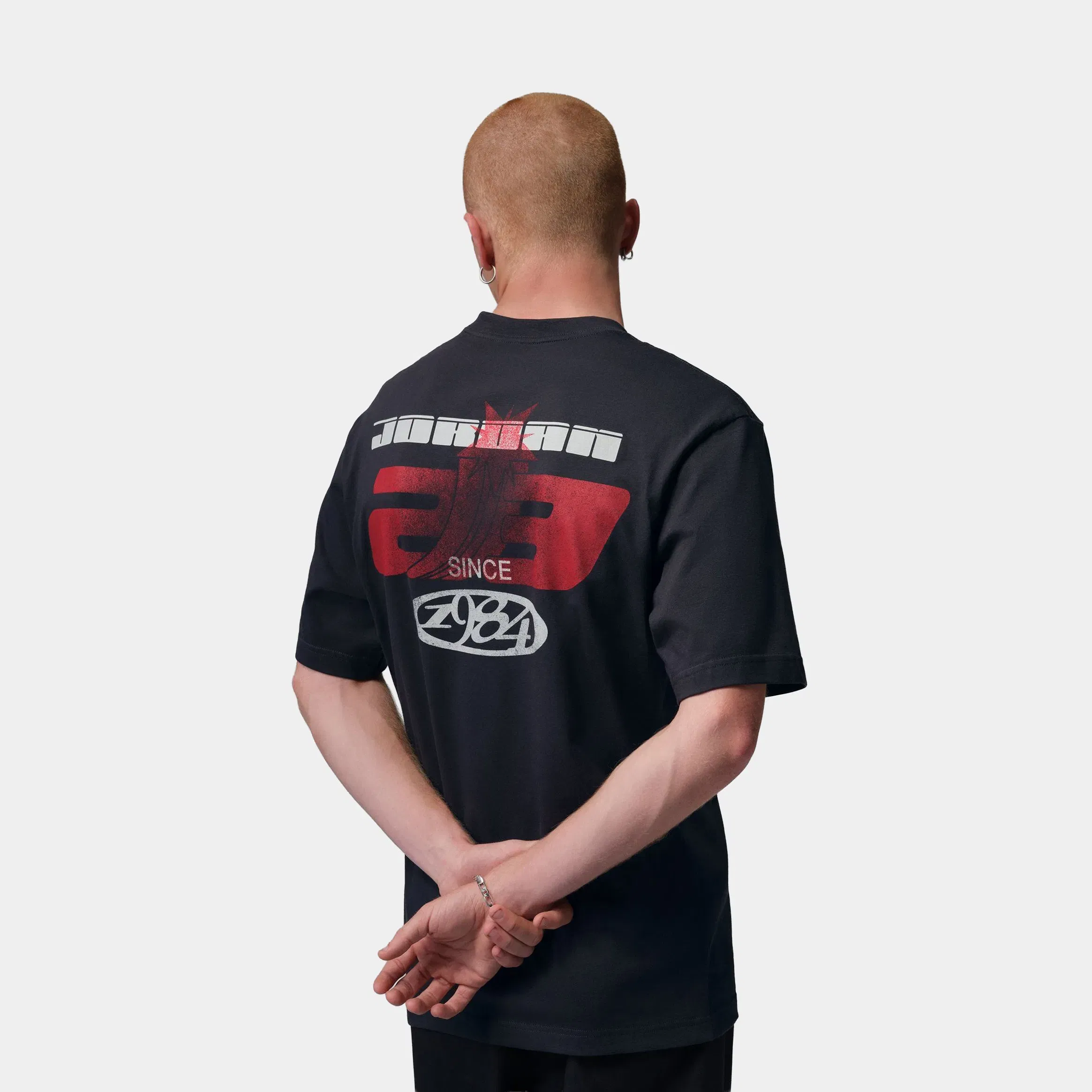 Air Jordan 23 Graphic Star Mens Short Sleeve Shirt (Off Noir)