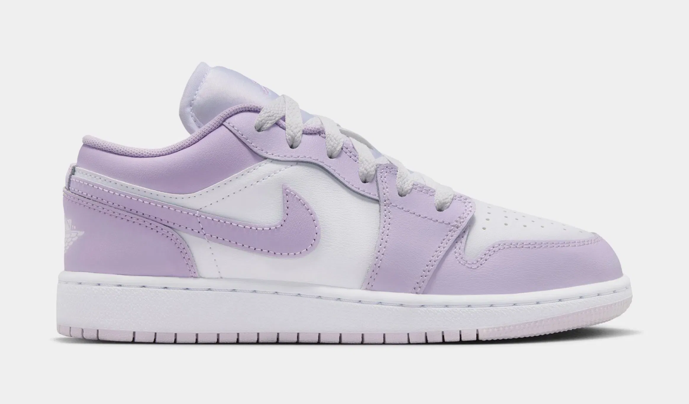 Air Jordan 1 Low Grade School Lifestyle Shoes (Barely Grape/White/Violet Mist)