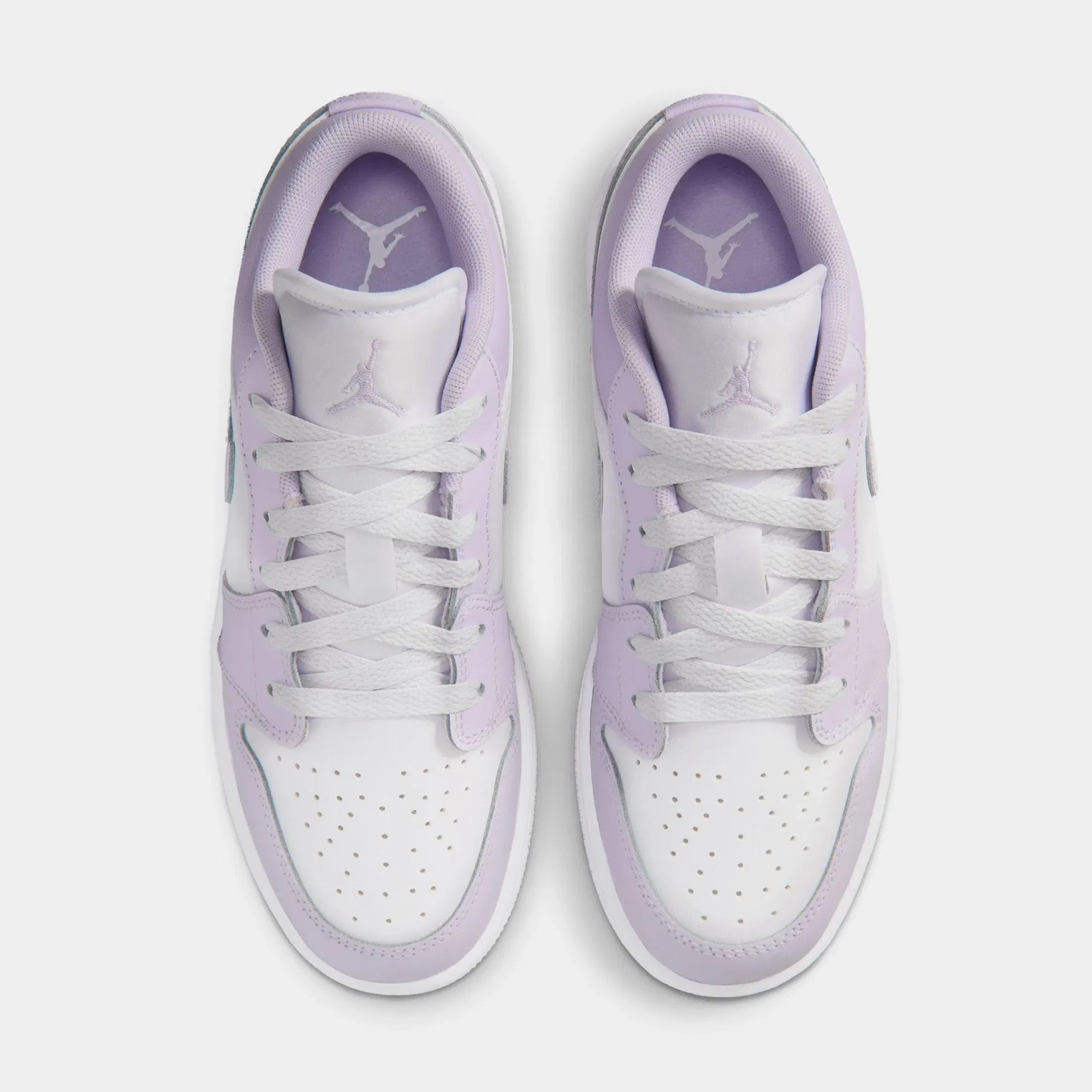 Air Jordan 1 Low Grade School Lifestyle Shoes (Barely Grape/White/Violet Mist)
