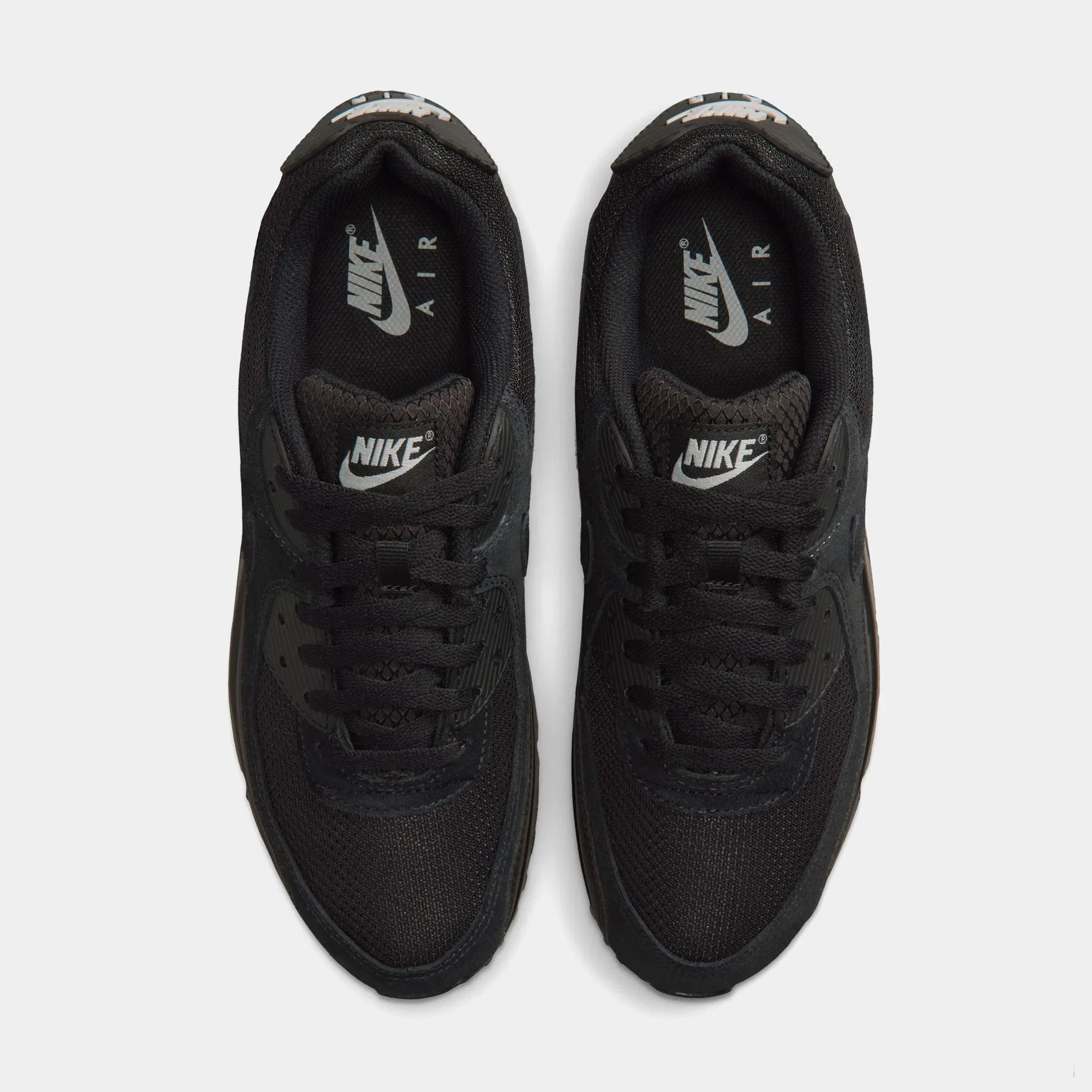 Nike Air Max 90 Mens Running Shoes (Black/Black/Light Smoke Grey)