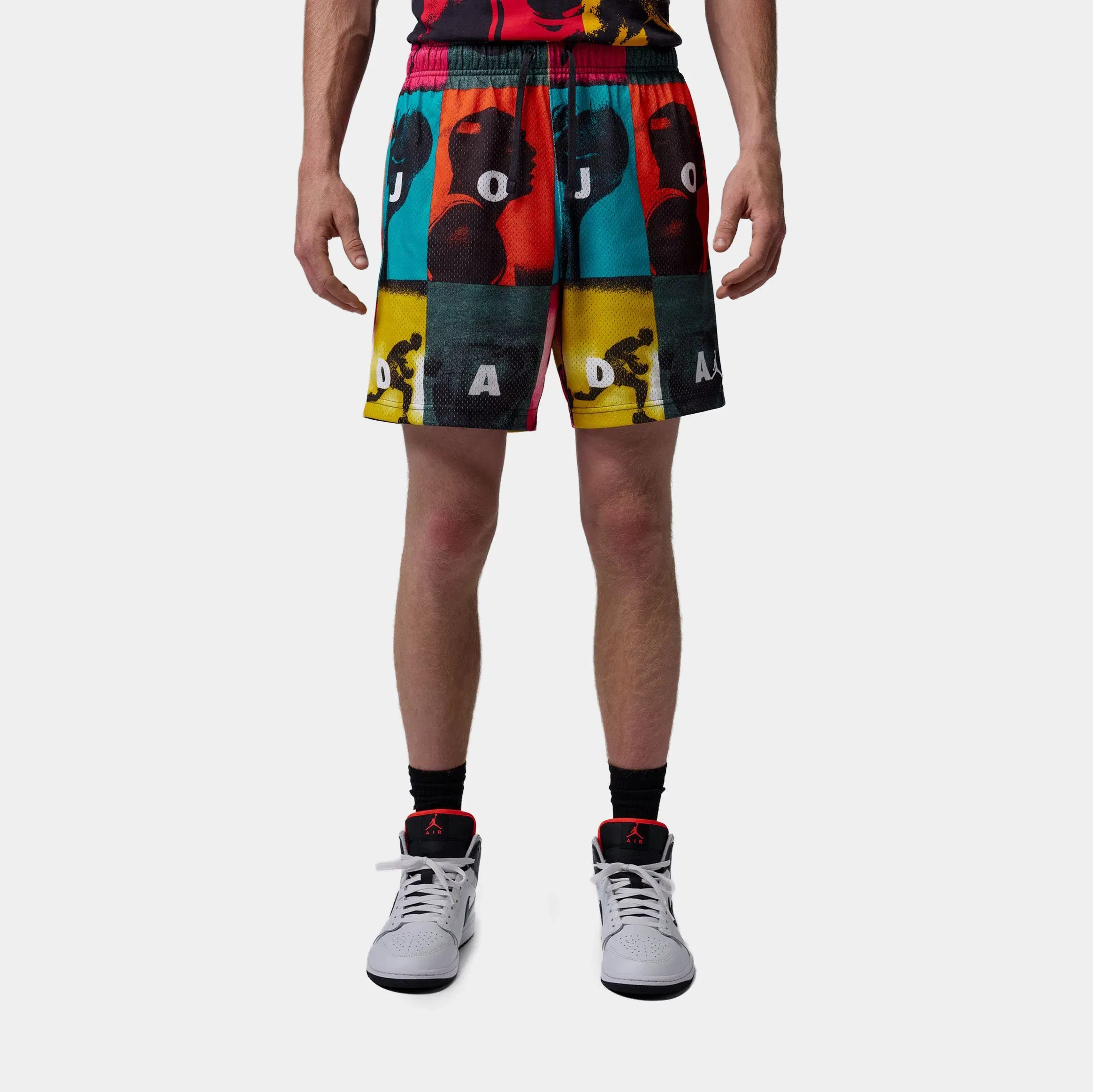 Air Jordan Brooklyn Mesh Mens Shorts (White)