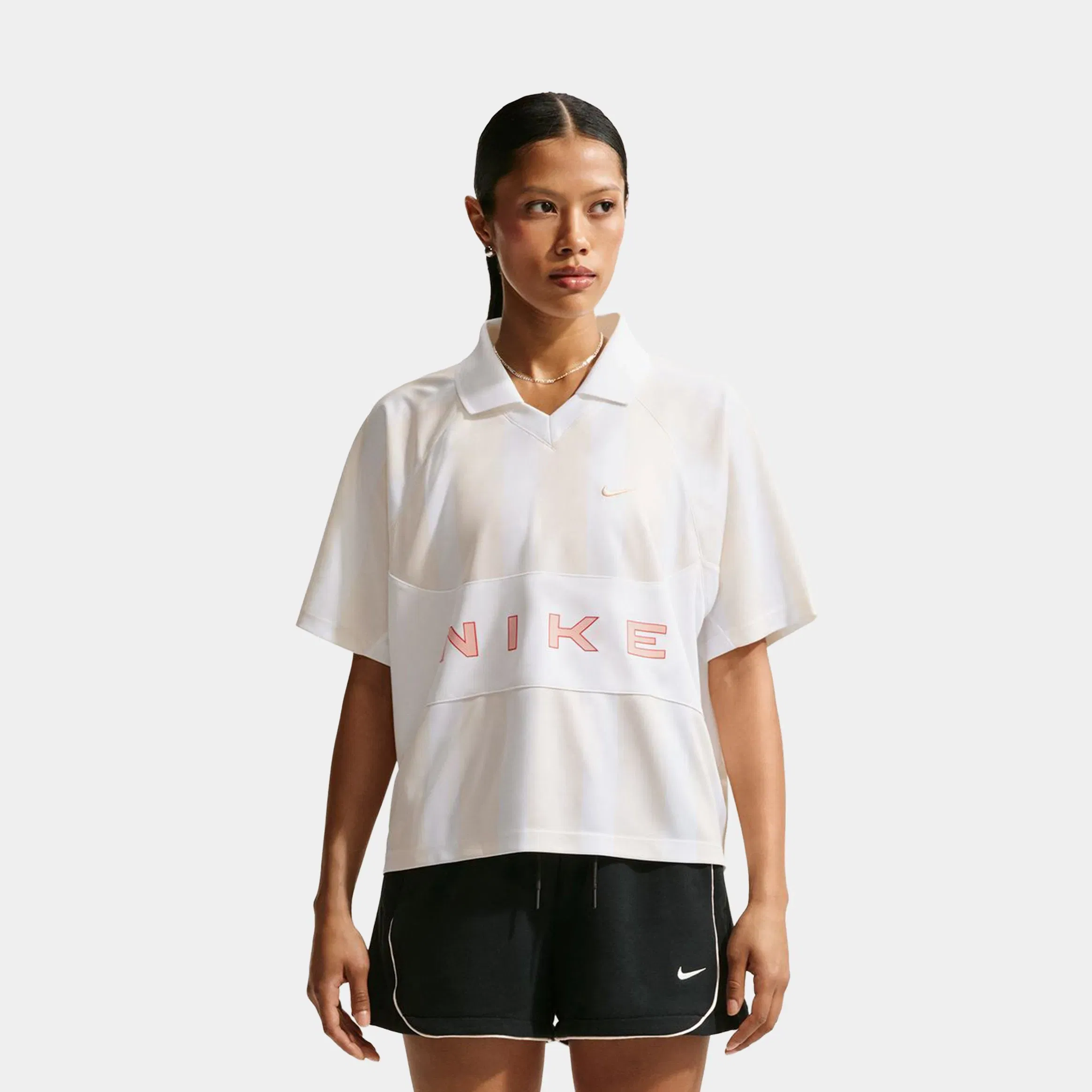 Nike Sportswear Oversized Womens Jersey (Chalk/White/Arctic Orange)