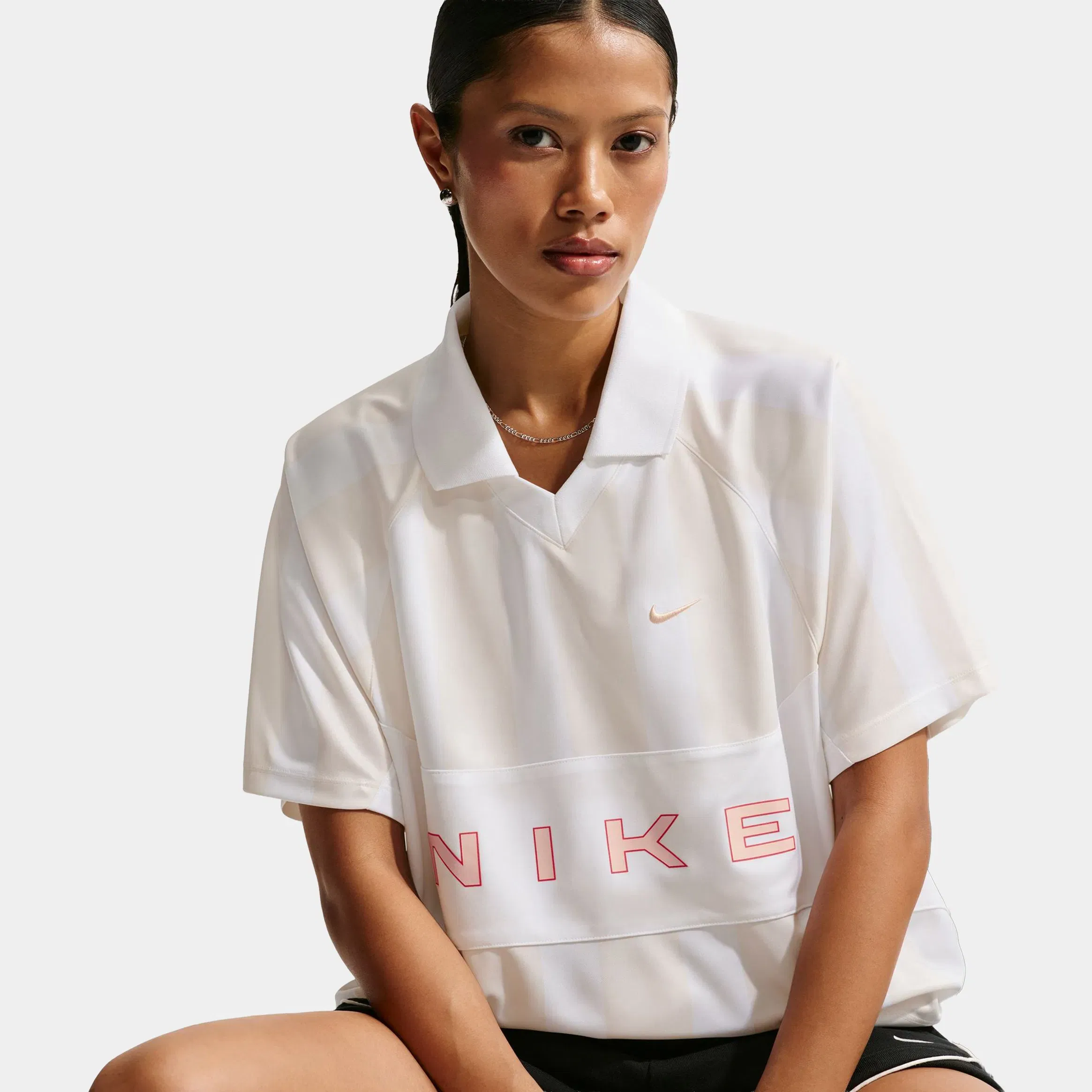 Nike Sportswear Oversized Womens Jersey (Chalk/White/Arctic Orange)