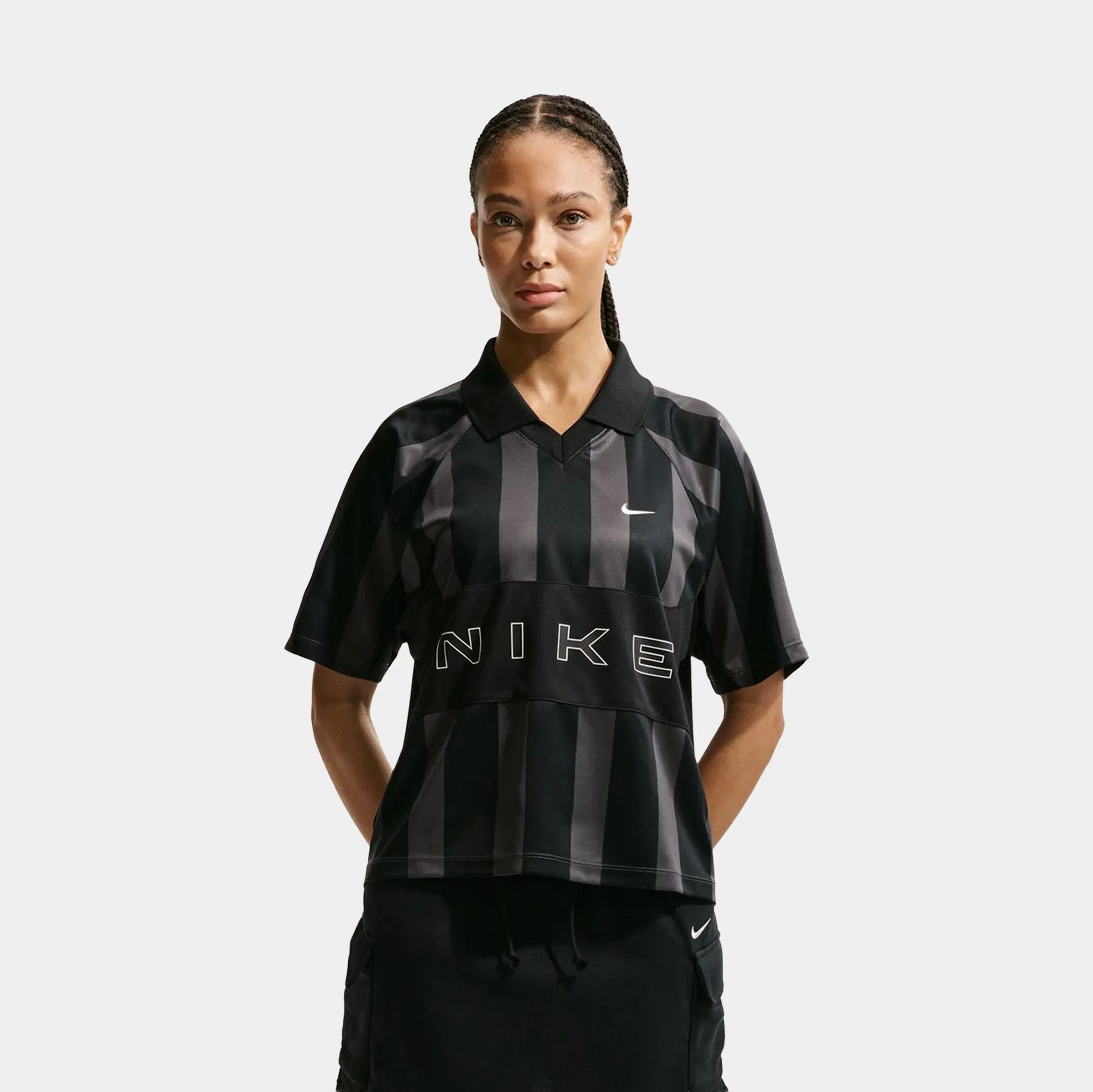 Nike Sportswear Oversized Womens Jersey (Black/Black/Black/Chalk)