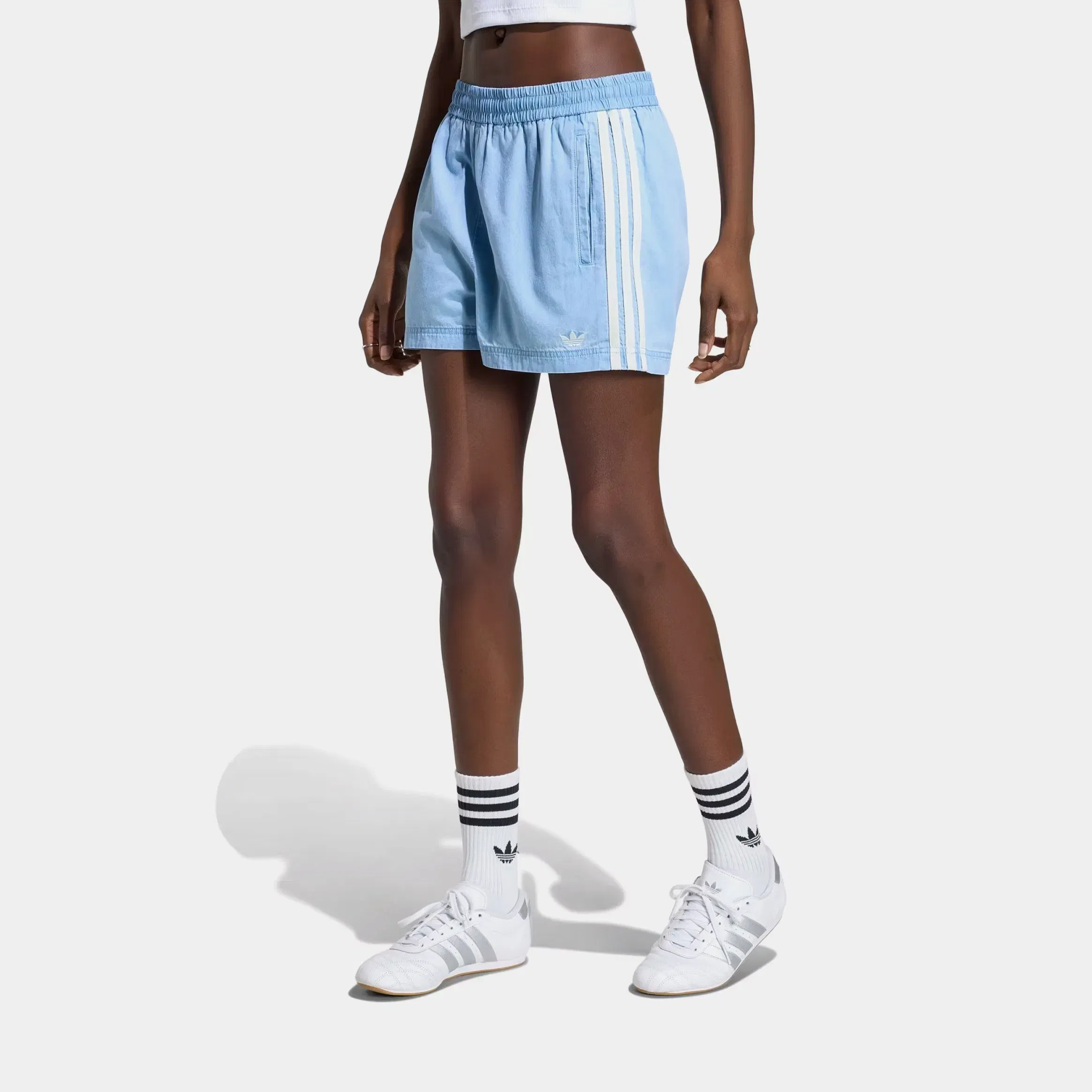 adidas Originals Summer Glow Denim Womens Shorts (Light Denim)