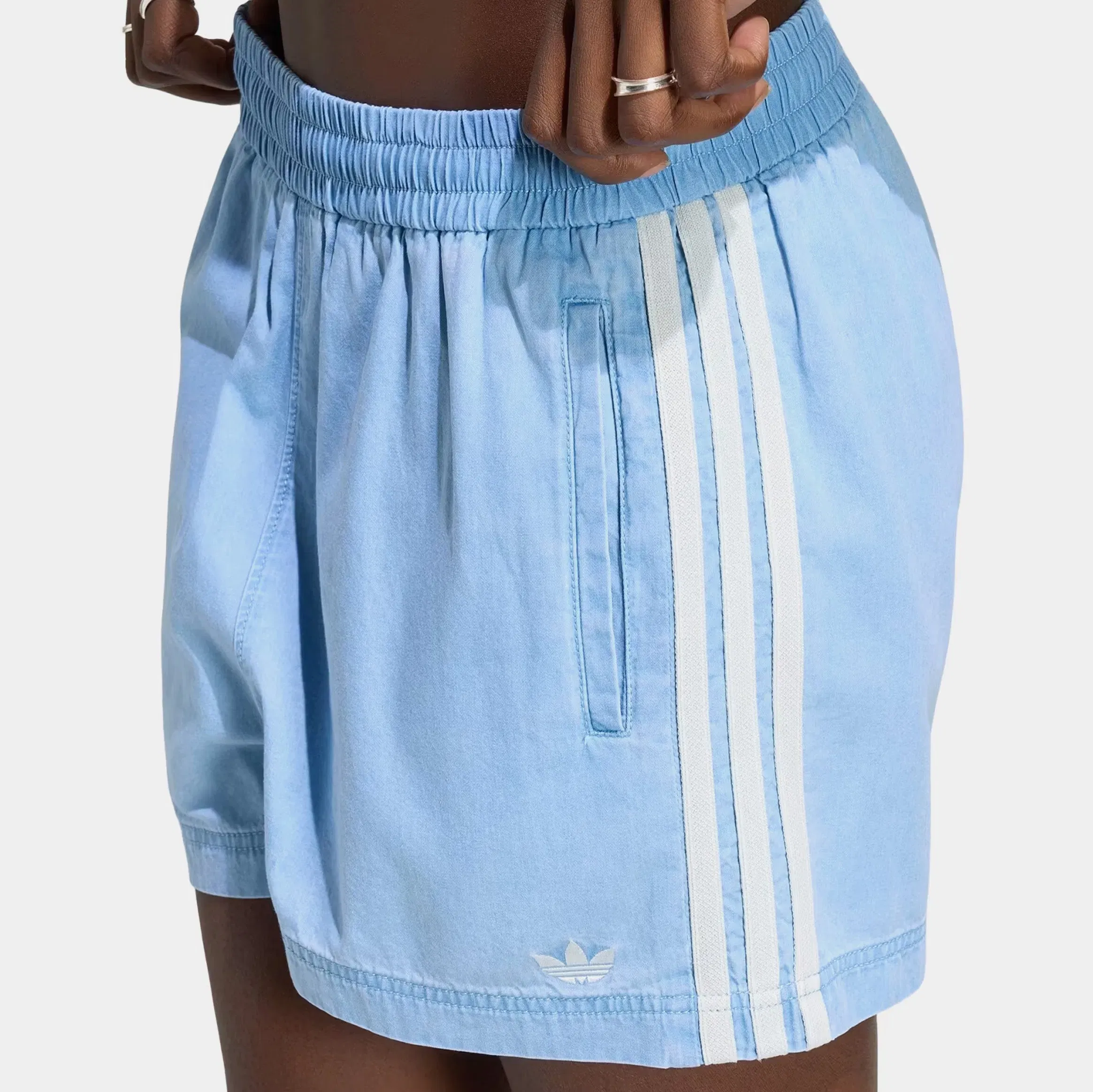 adidas Originals Summer Glow Denim Womens Shorts (Light Denim)