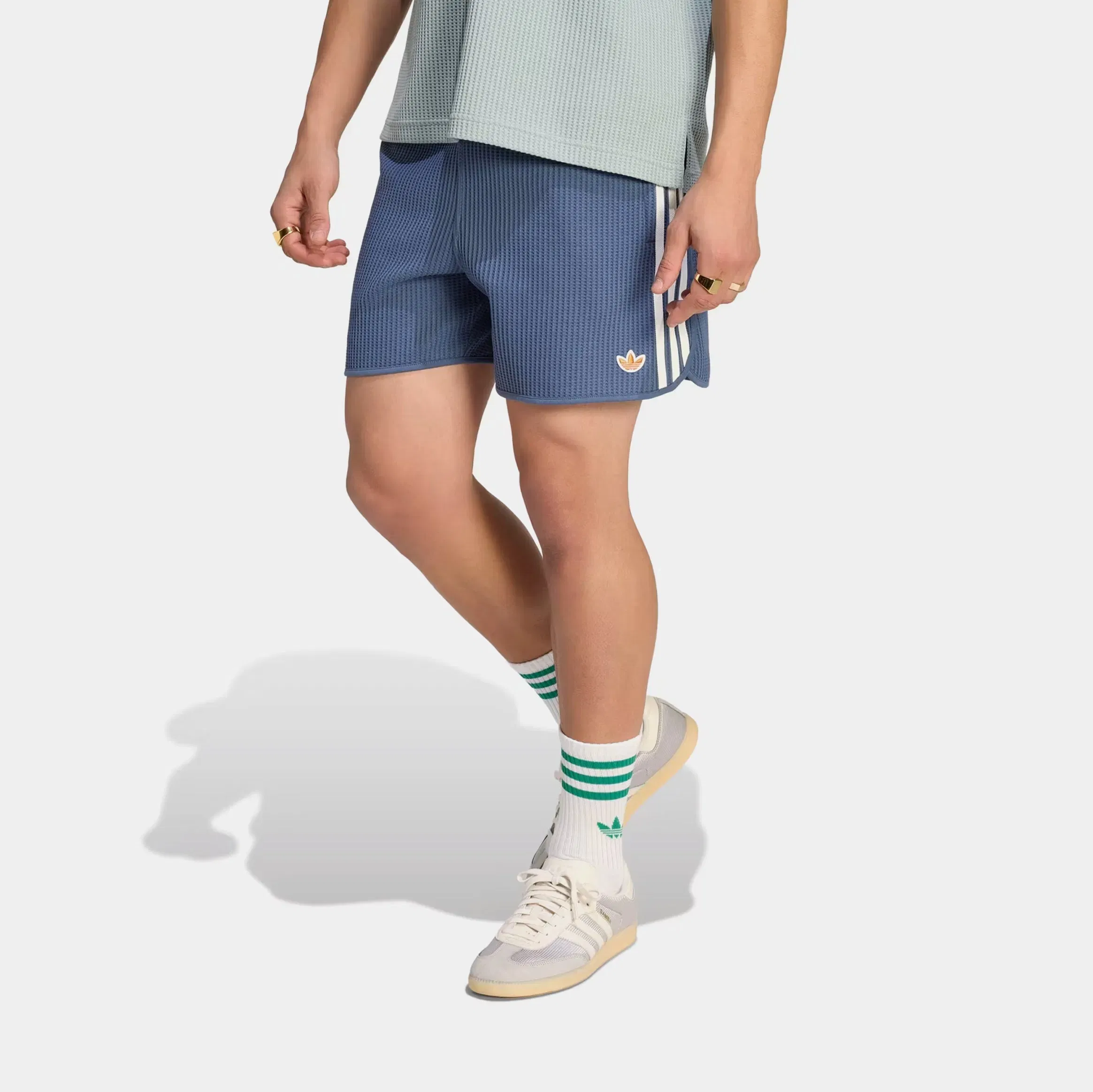 adidas Originals Summer Glow Sprinter Waffle Knit Mens Shorts (Preloved Ink)