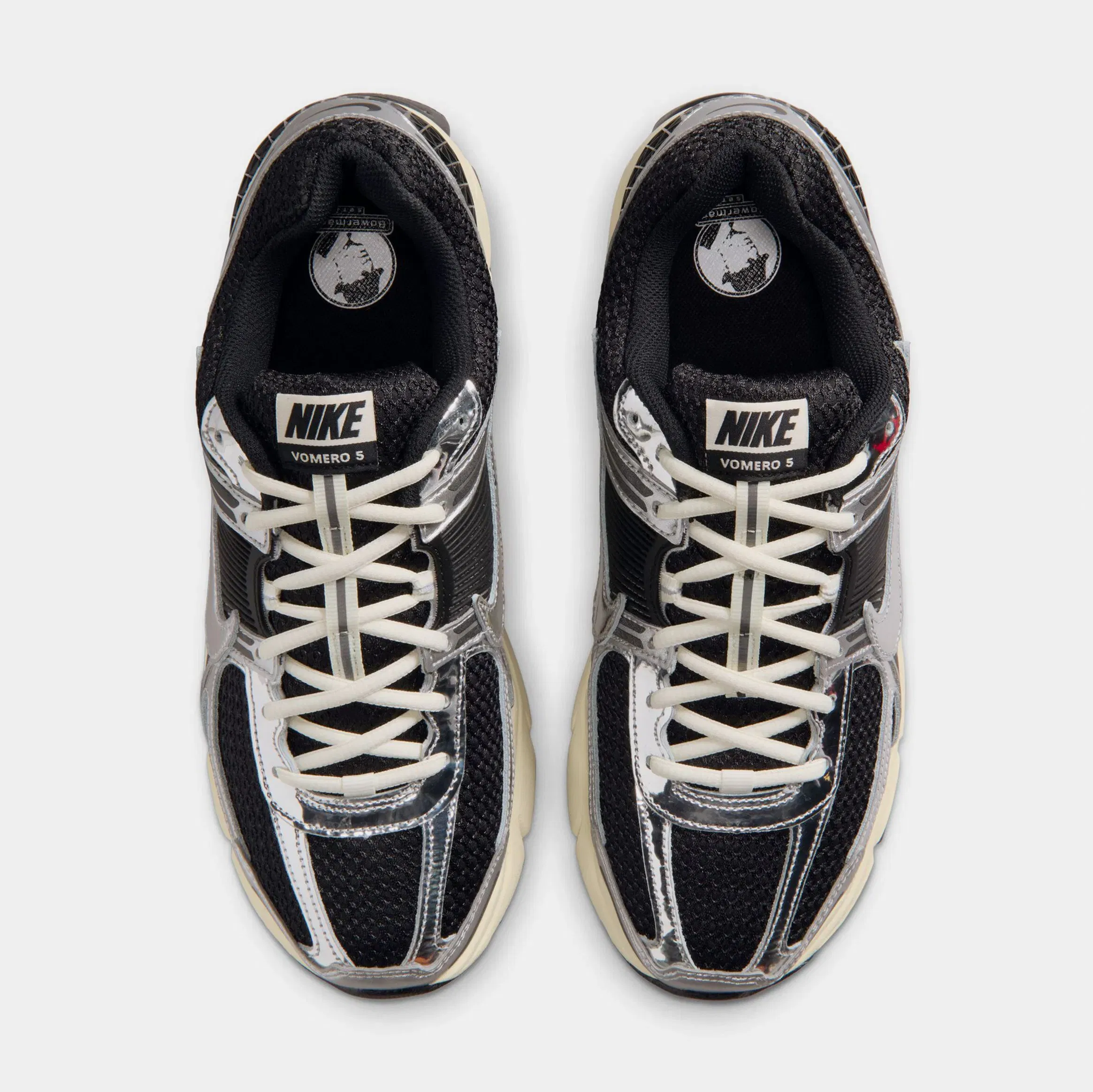 Nike Zoom Vomero 5 Mens Running Shoes (Black/Chrome/Metallic Silver)