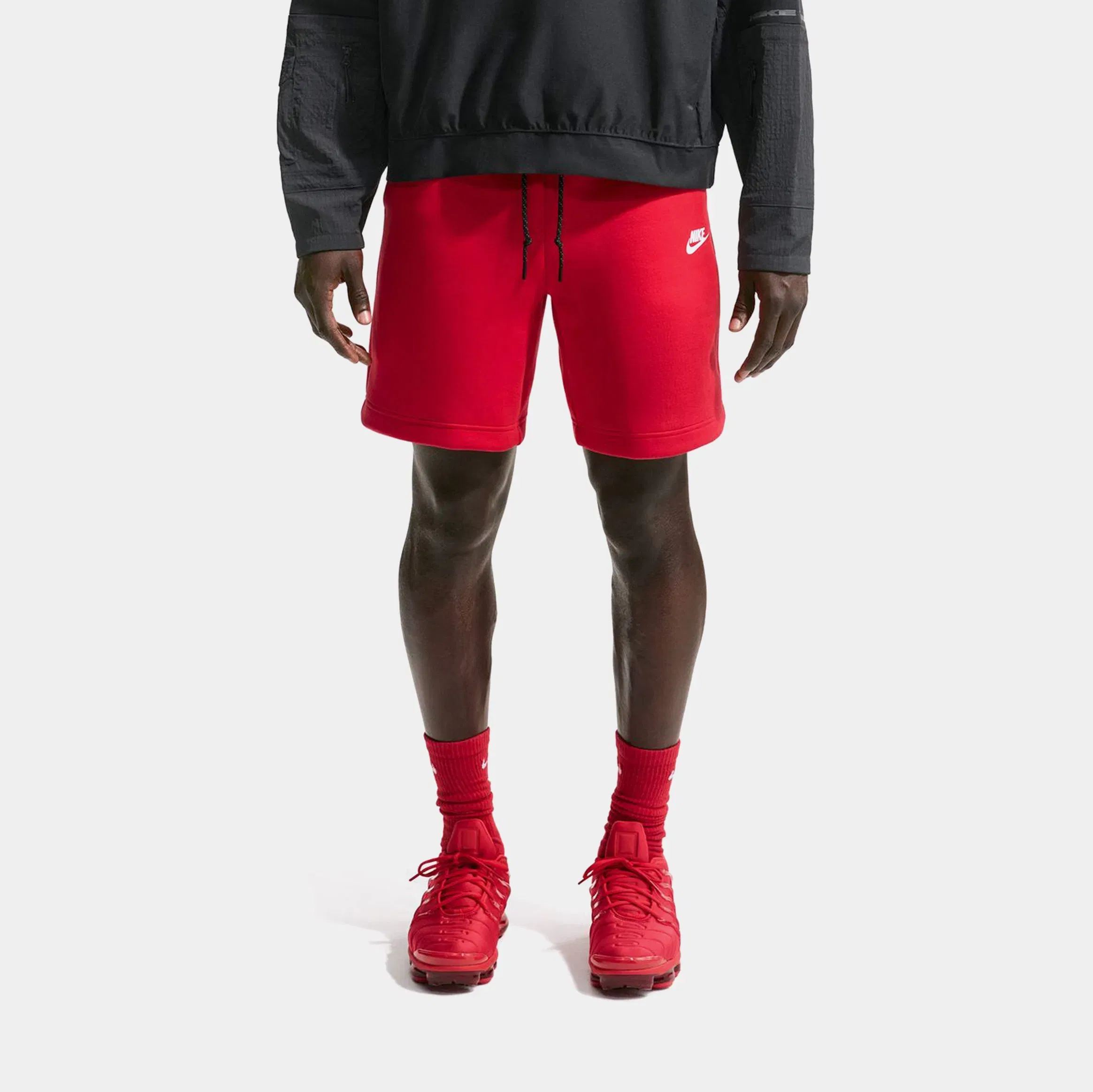Nike Tech Fleece Mens Shorts (Speed Red/White)